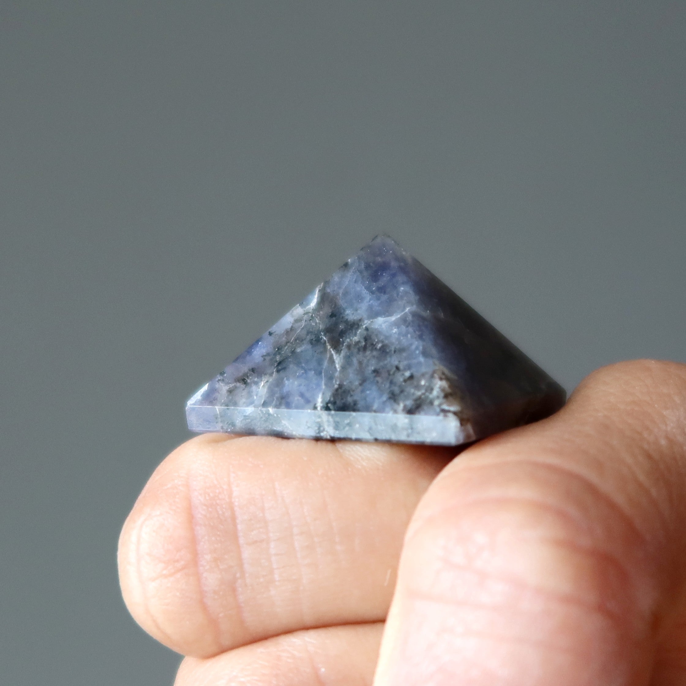 Iolite Pyramid Wealth Victory Blue Abundance Stone