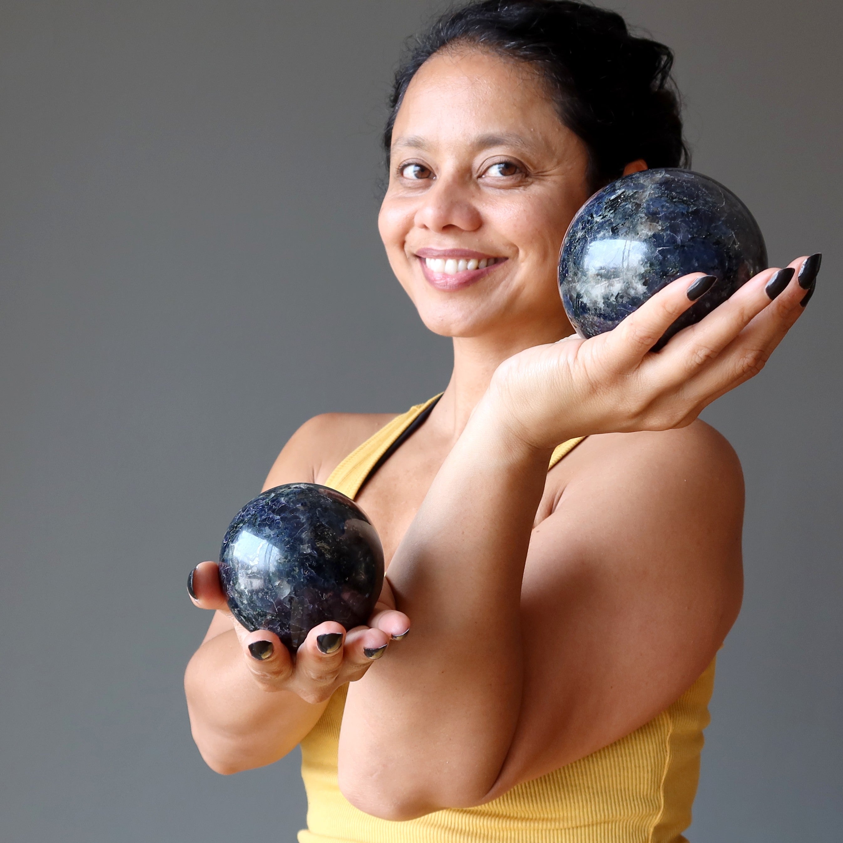 Iolite Sphere Money Freedom Crystal Ball
