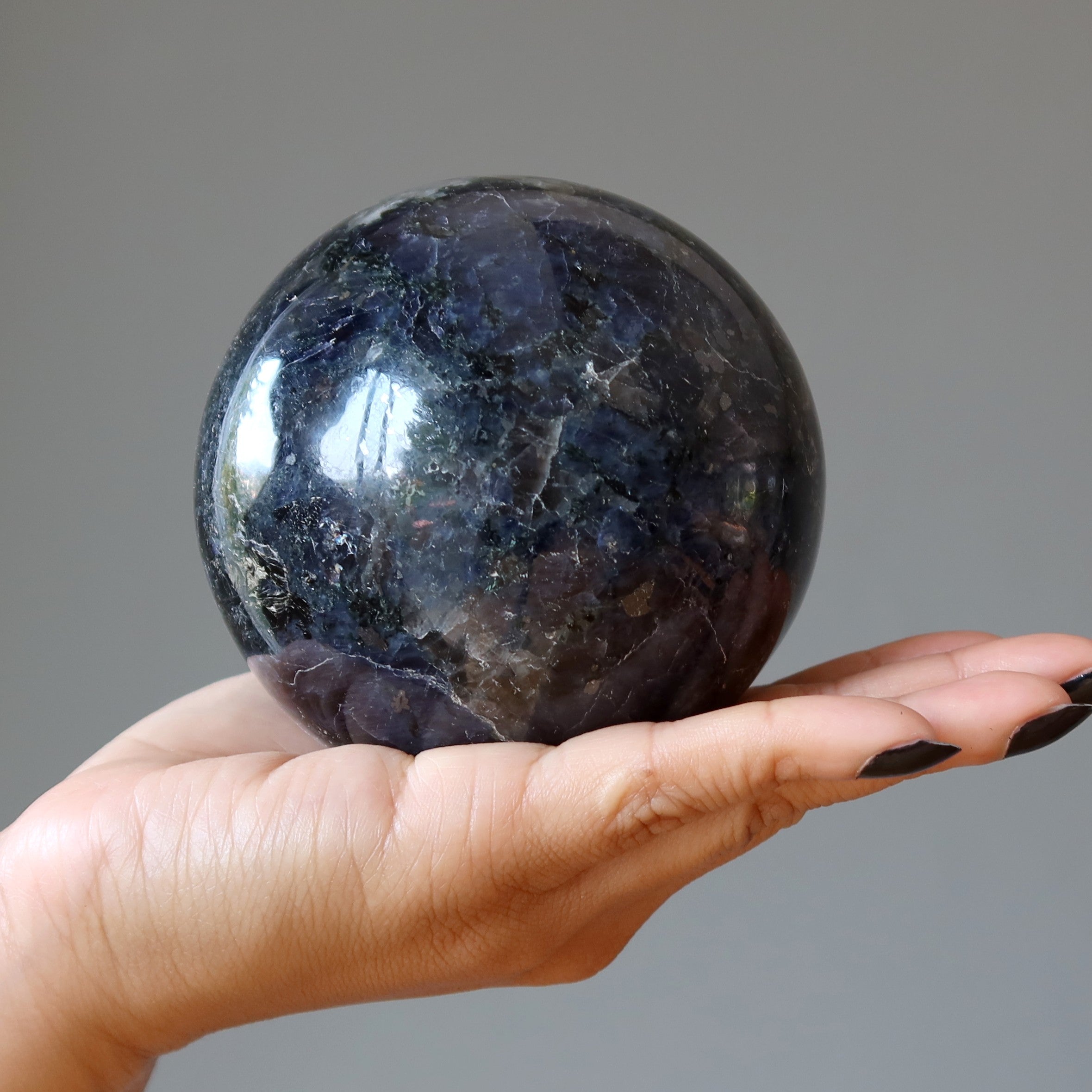 Iolite Sphere Money Freedom Crystal Ball