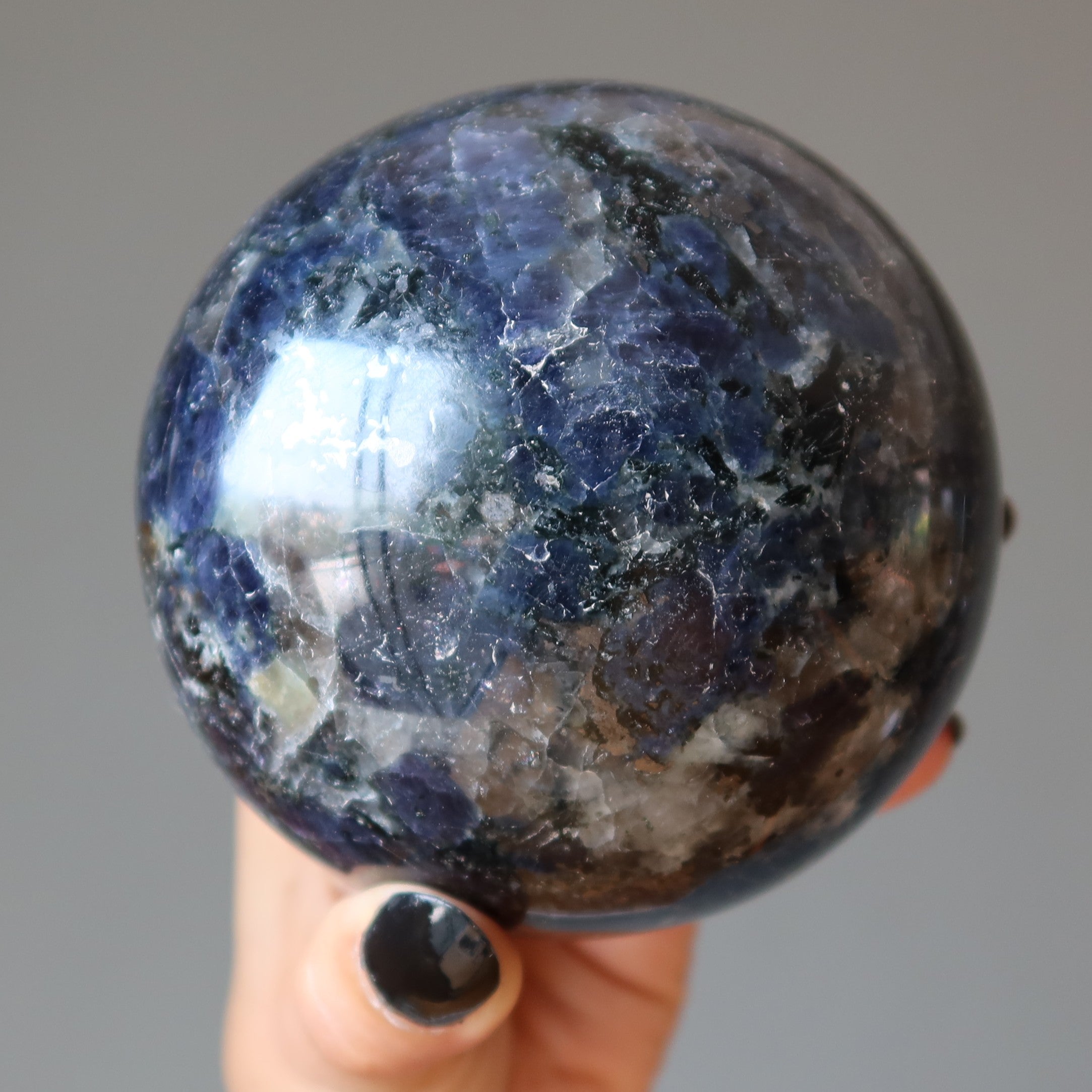 Iolite Sphere Money Freedom Crystal Ball