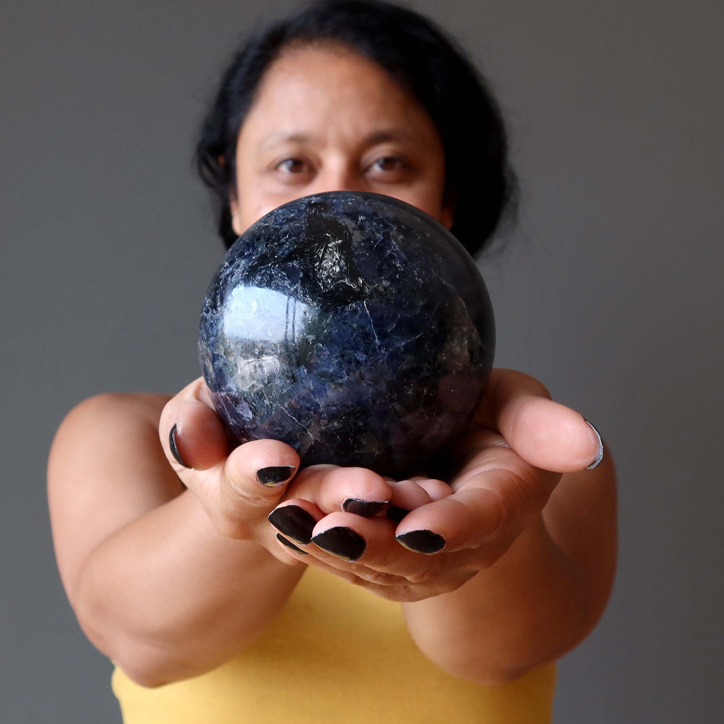 Iolite Sphere Money Freedom Crystal Ball