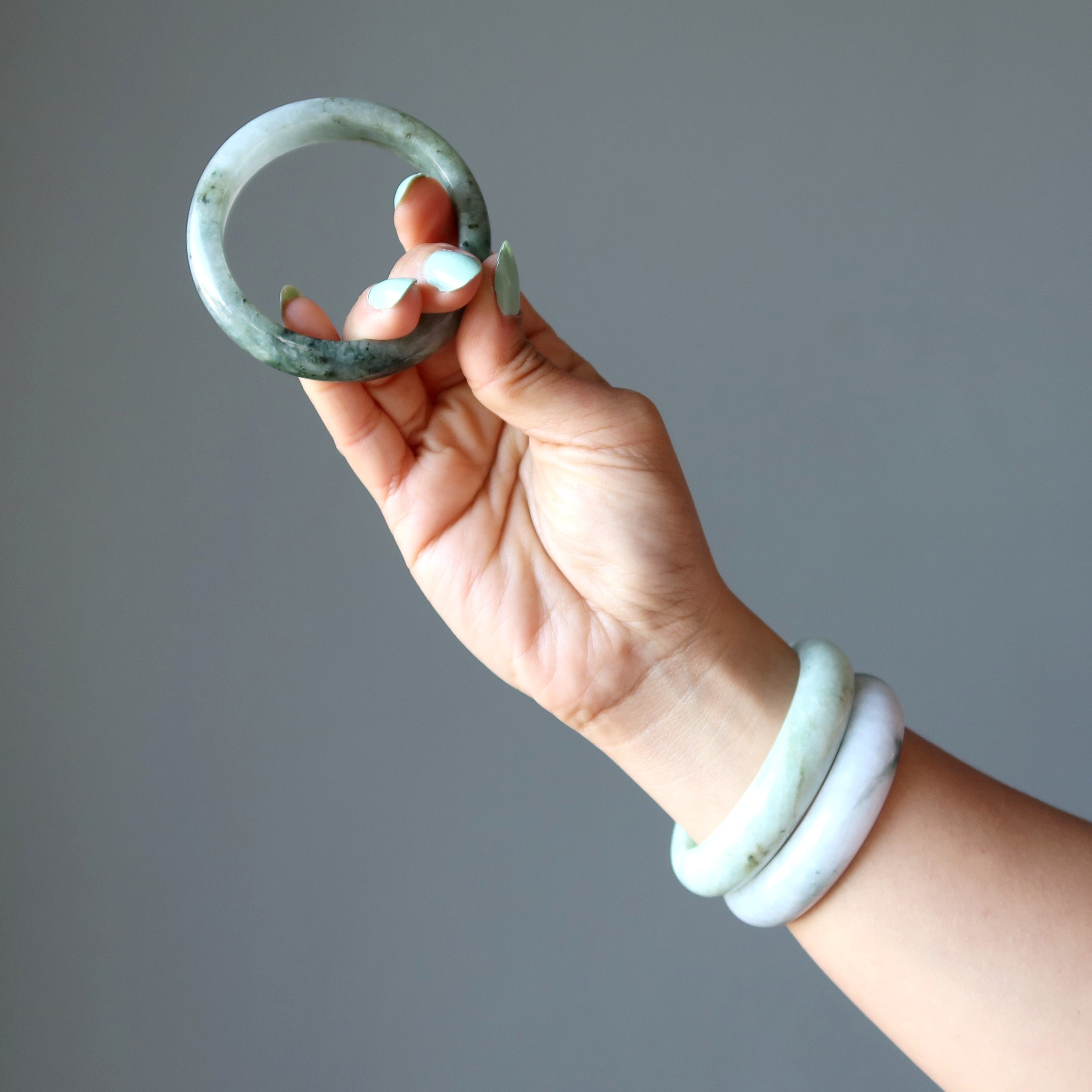 Jade Bangle Green Bracelet of Abundance