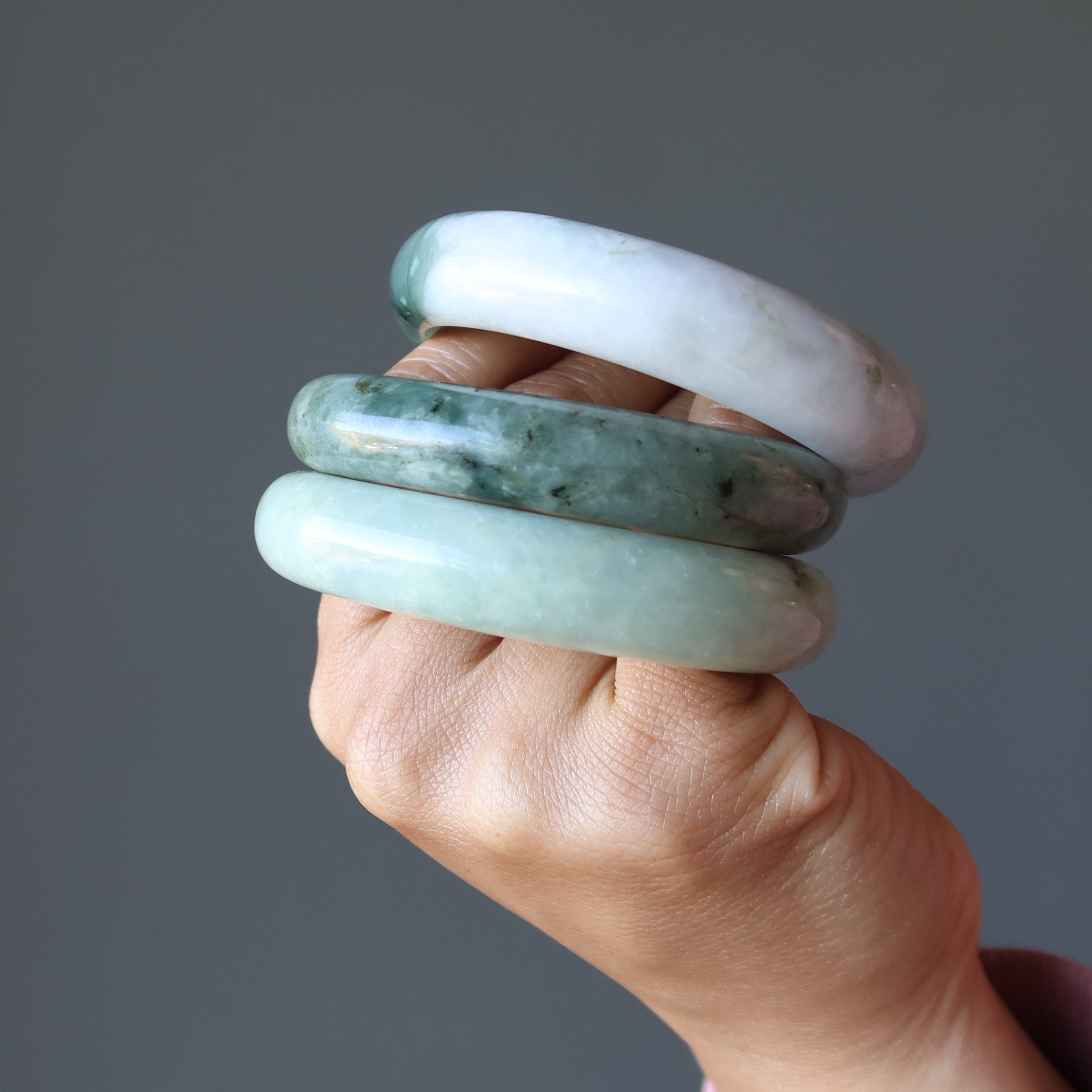 Jade Bangle Green Bracelet of Abundance