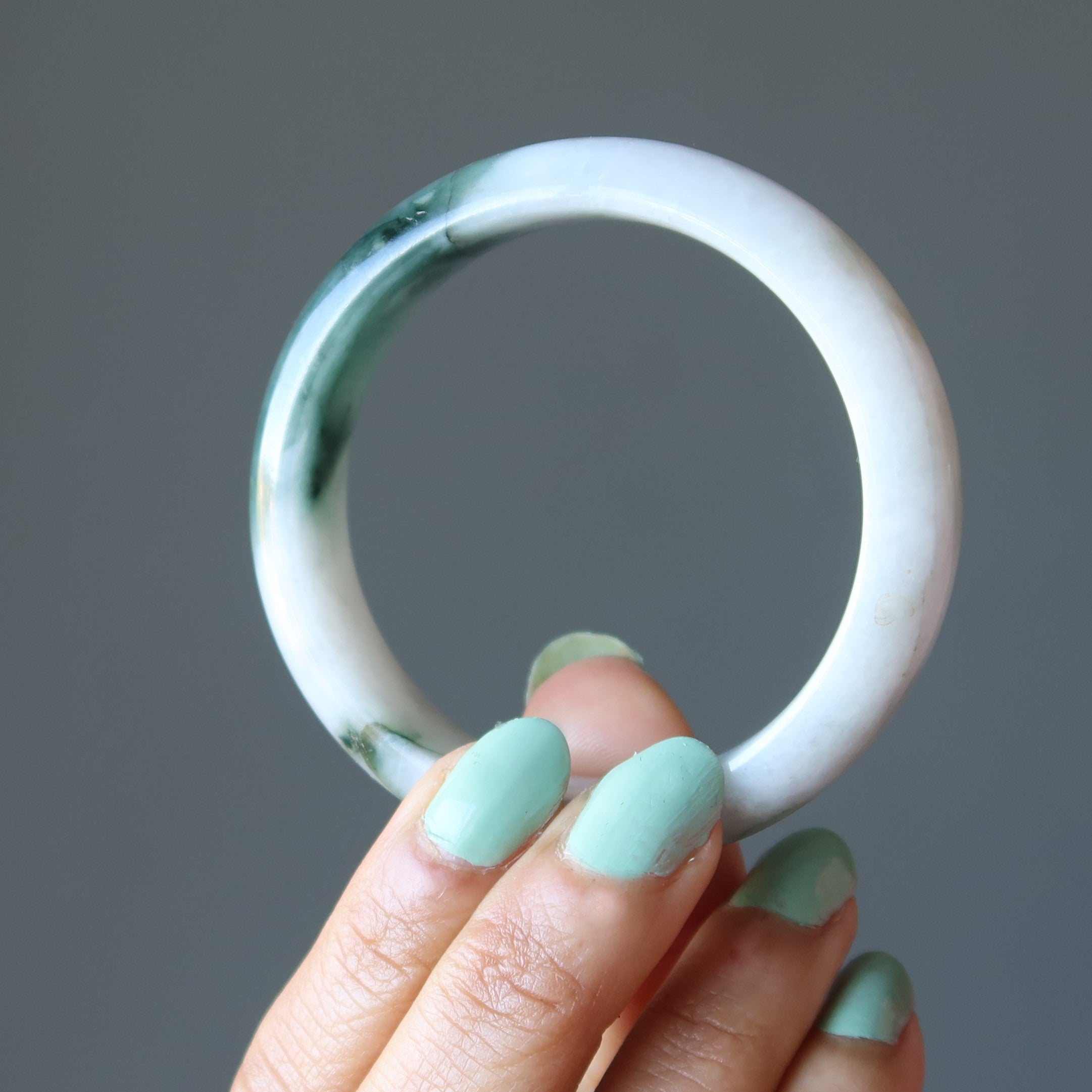 Jade Bangle Green Bracelet of Abundance