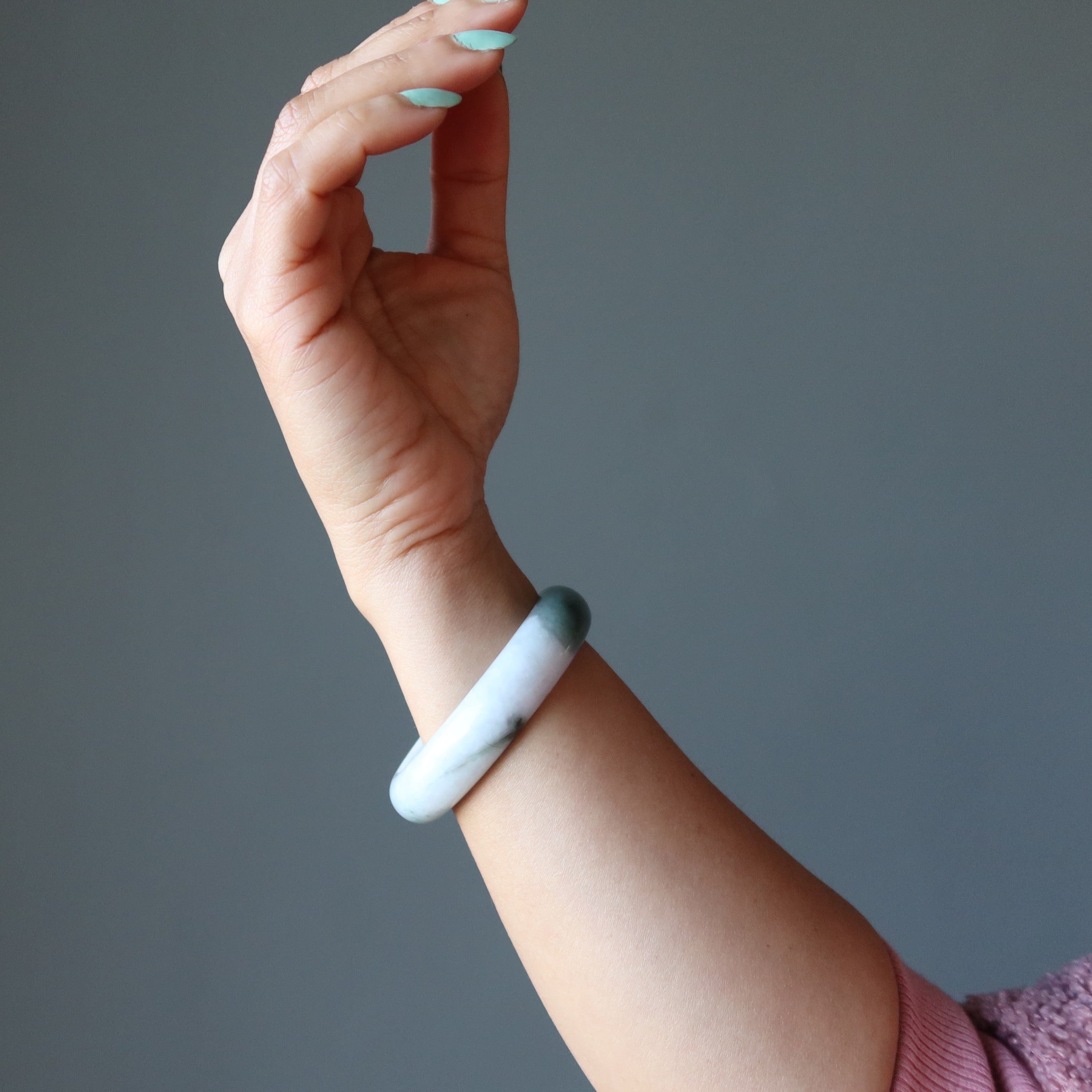 Jade Bangle Green Bracelet of Abundance