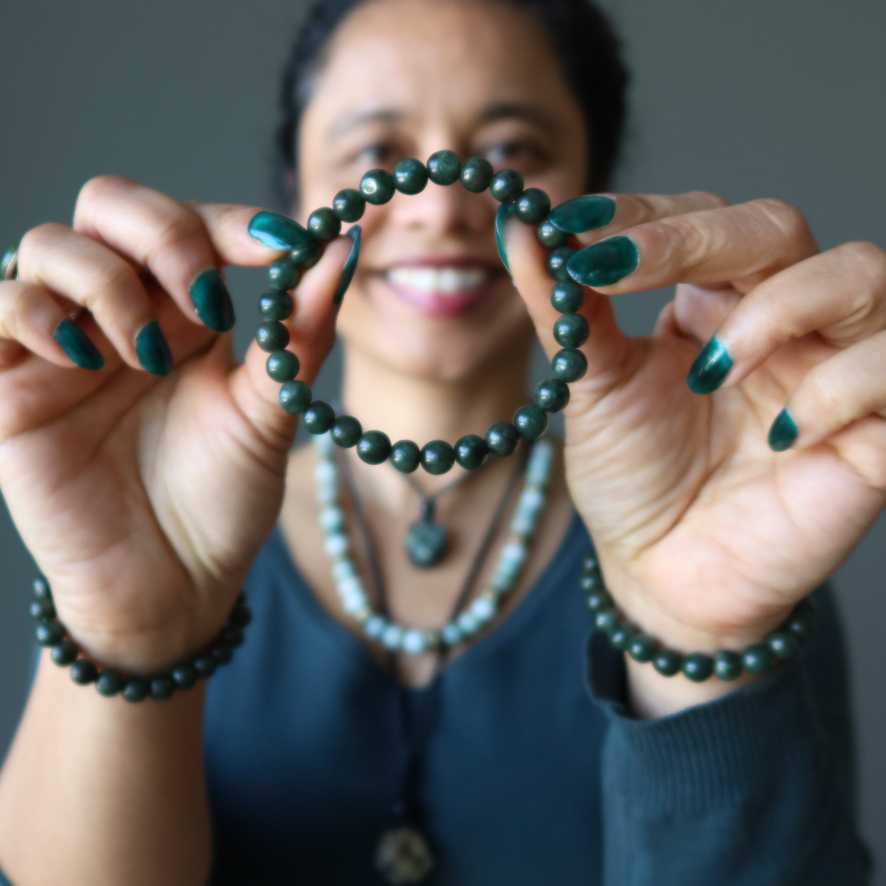Jade Bracelet Dark Green Jadeite Lucky Gem