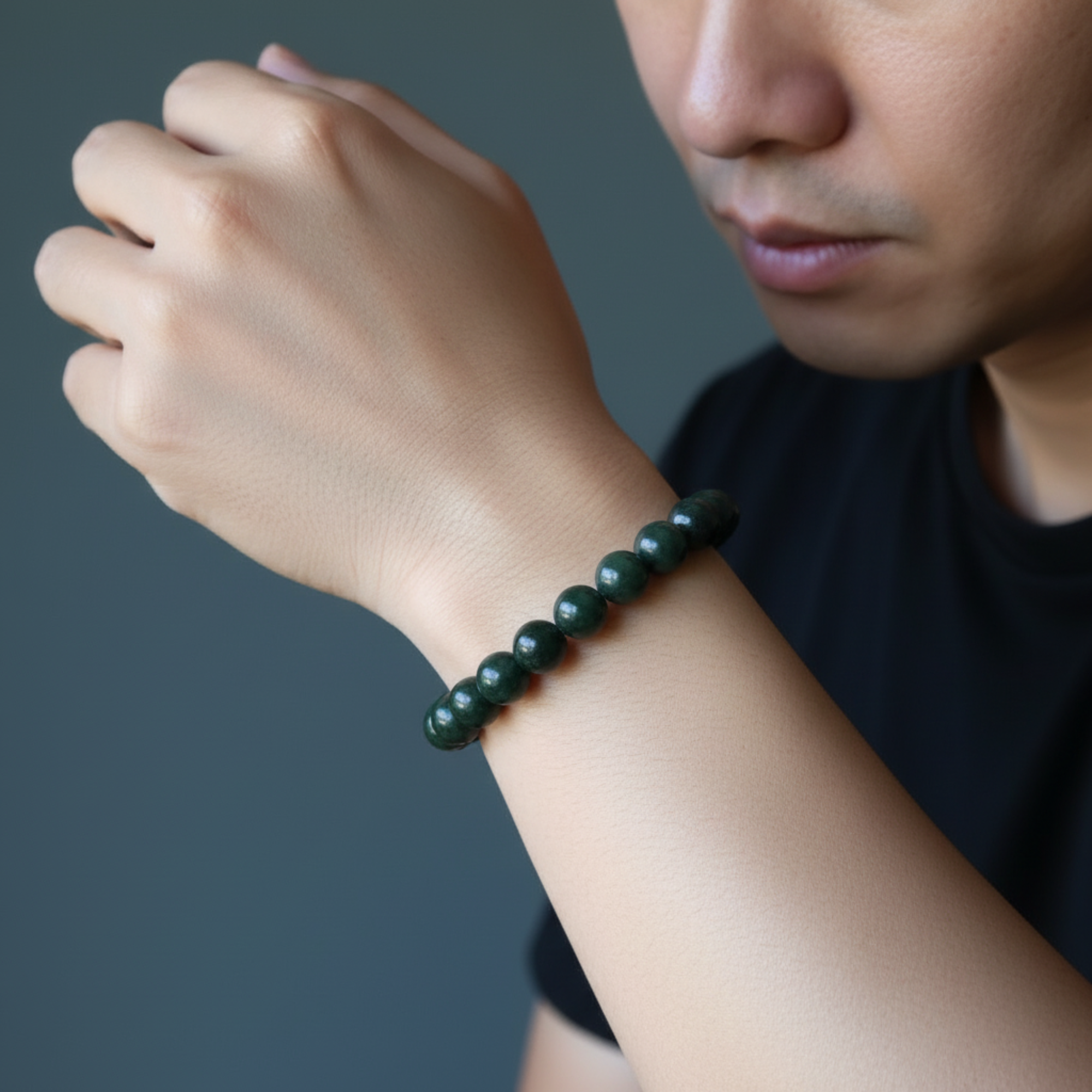 Jade Bracelet Dark Green Jadeite Lucky Gem