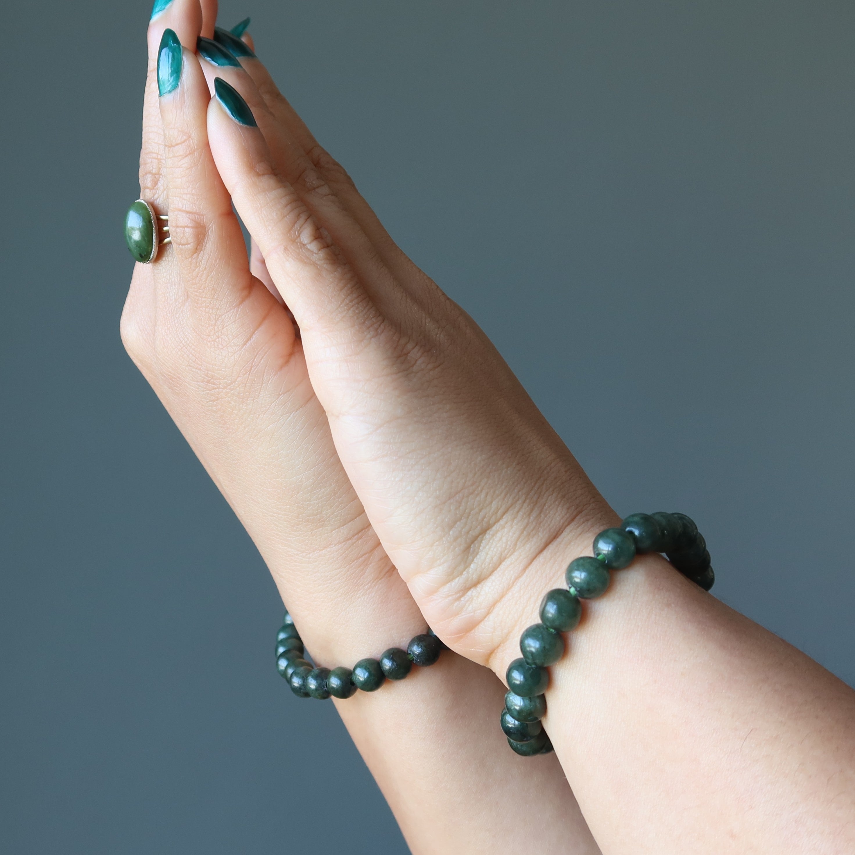 Jade Bracelet Dark Green Jadeite Lucky Gem