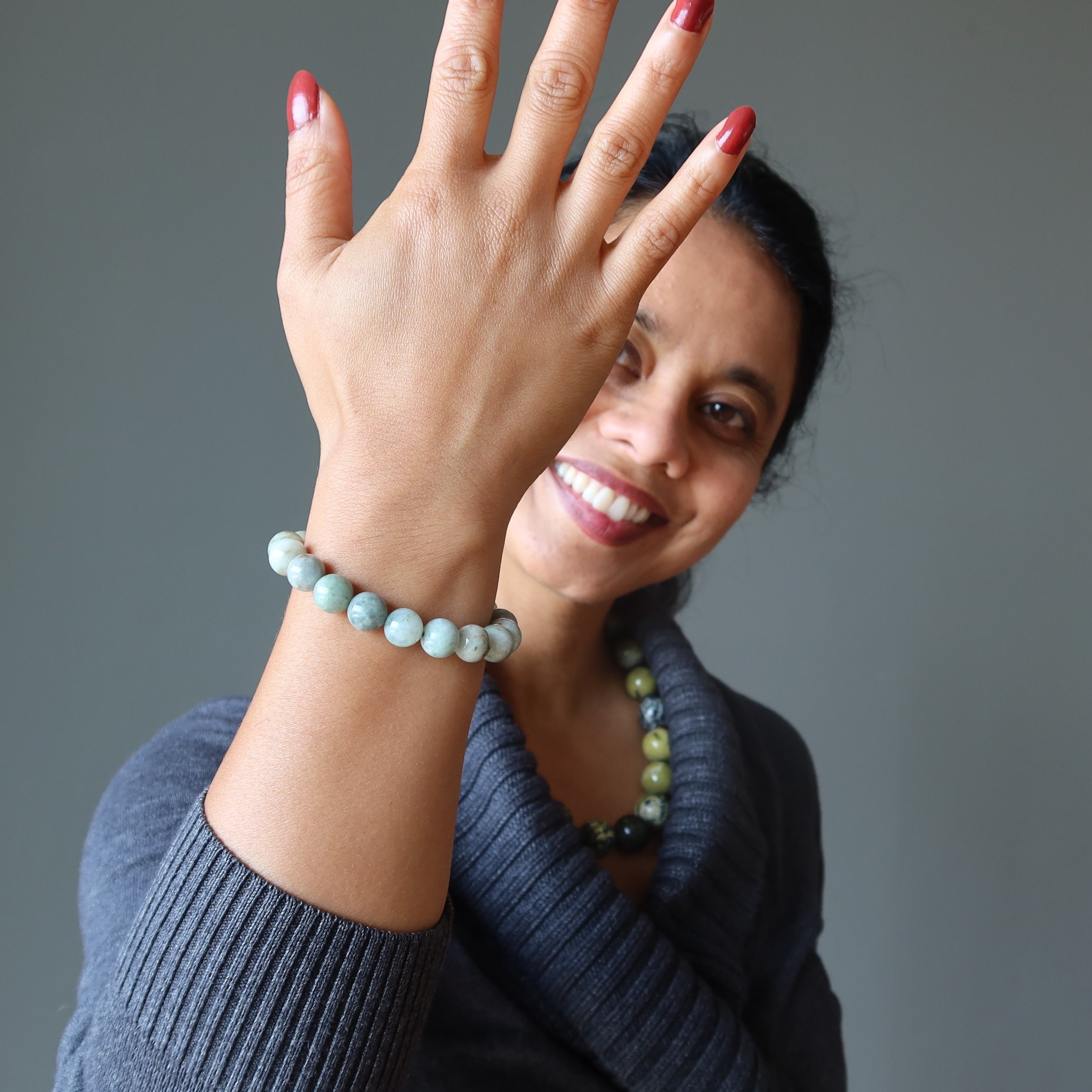 Bracelet de jade vert pierres précieuses prospérité