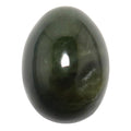 Œuf de Yoni Néphrite Verte Mon Constructeur de Nid d'Argent Pierre Précieuse