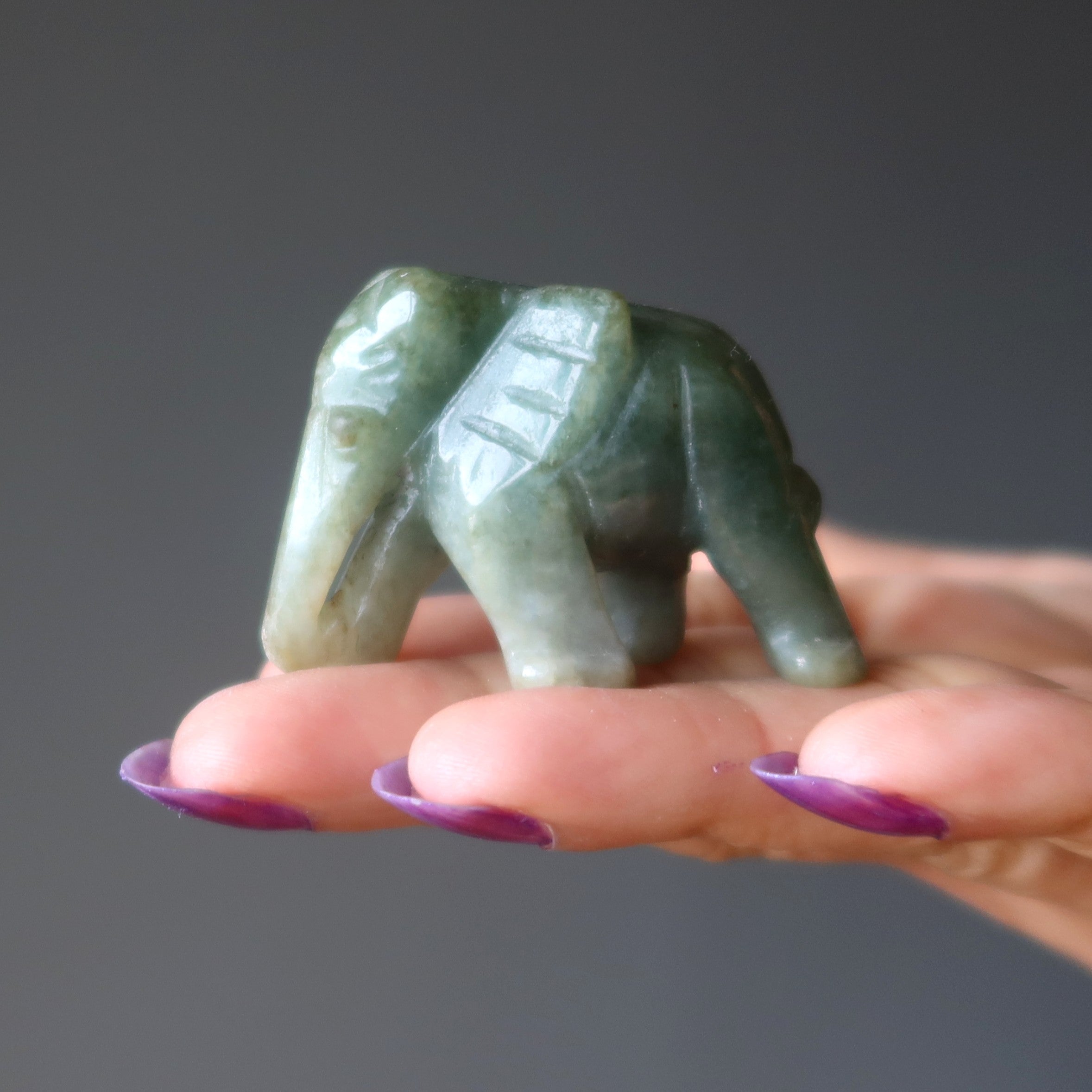 Jade Elephant Green Jadeite Majestic Spirit