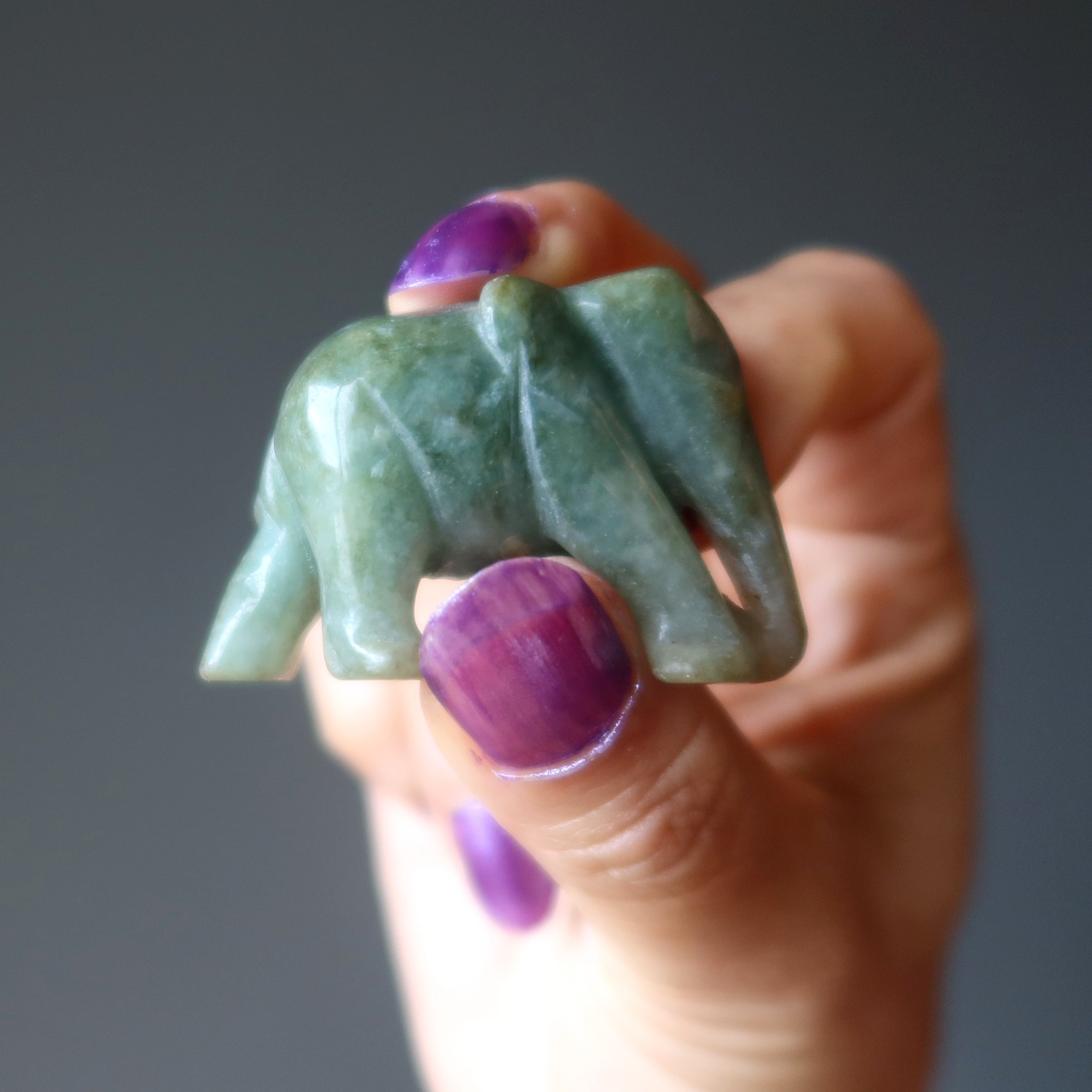 Jade Elephant Green Jadeite Majestic Spirit