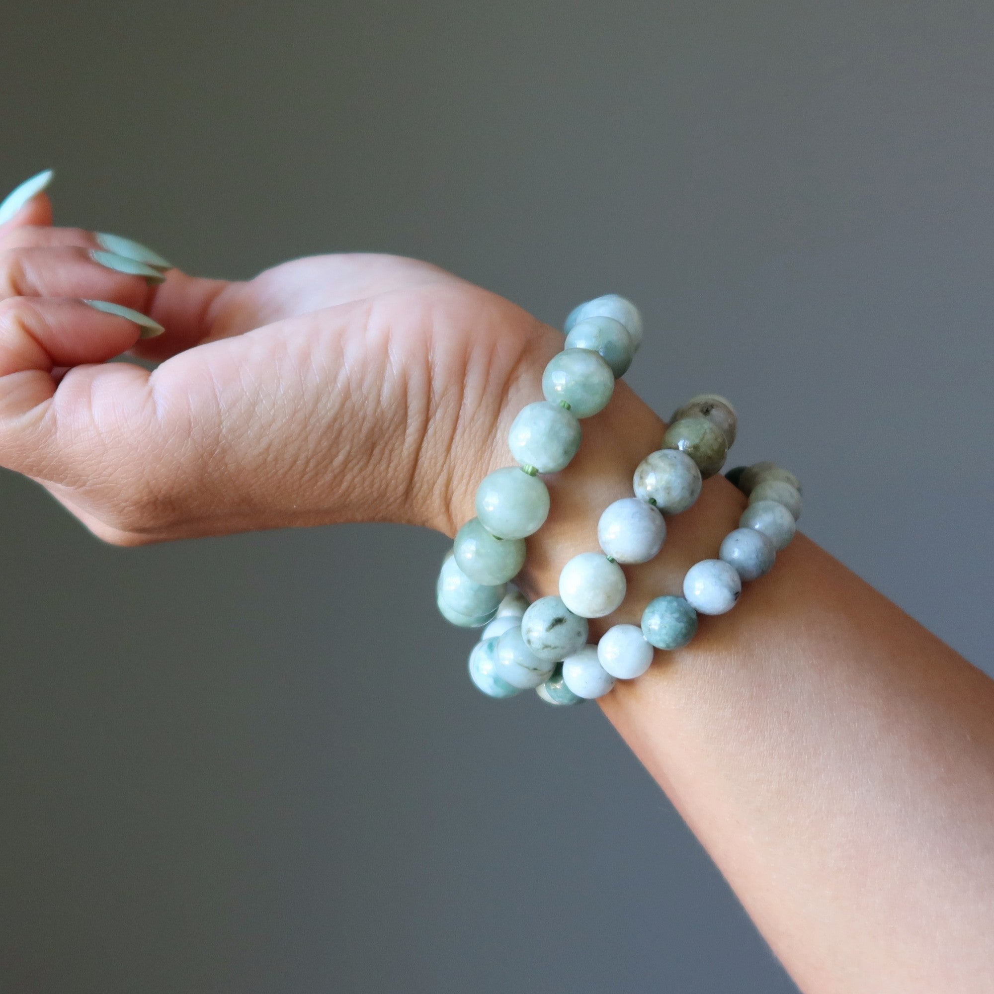 Bracelet de jade vert pierres précieuses prospérité