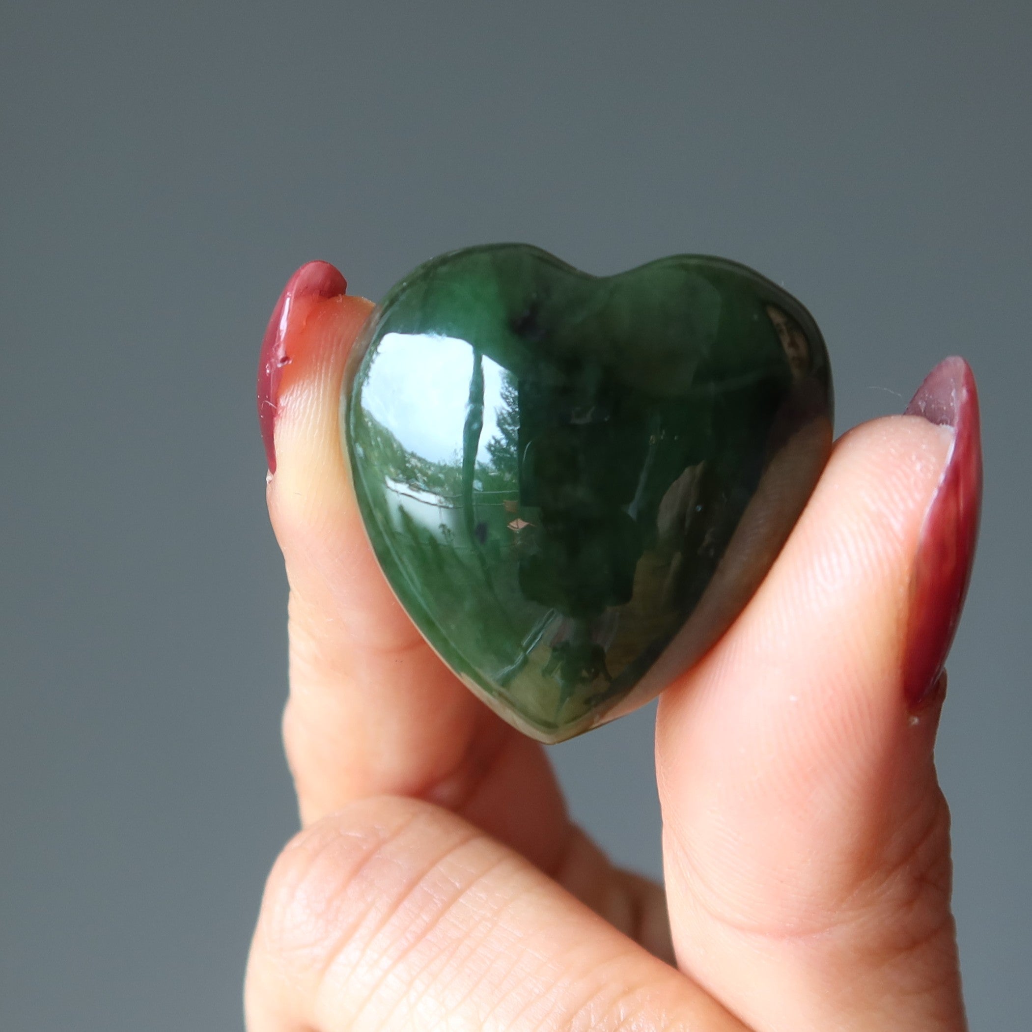Jade Heart Love Gem Canadian Nephrite Crystal