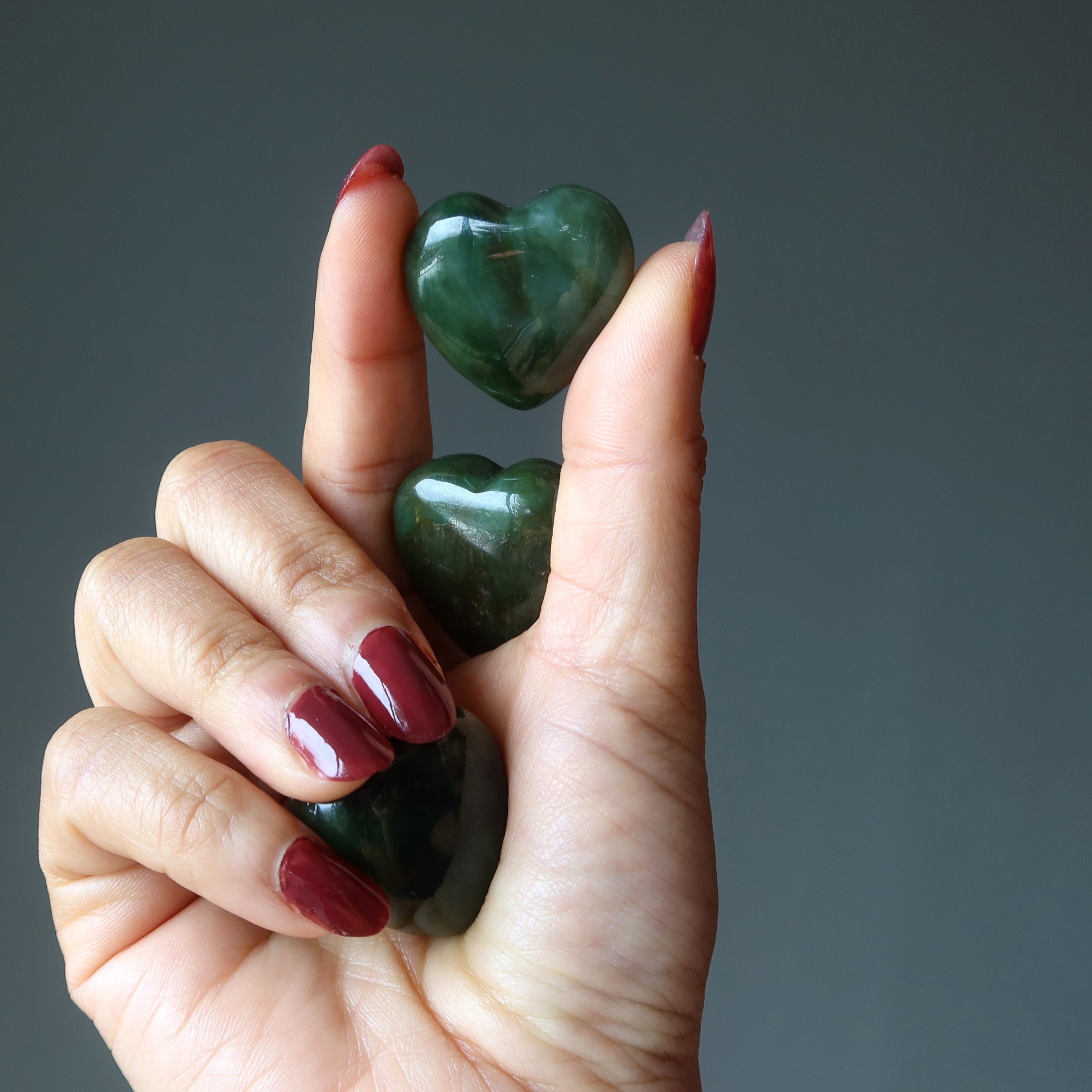 Jade Heart Love Gem Canadian Nephrite Crystal