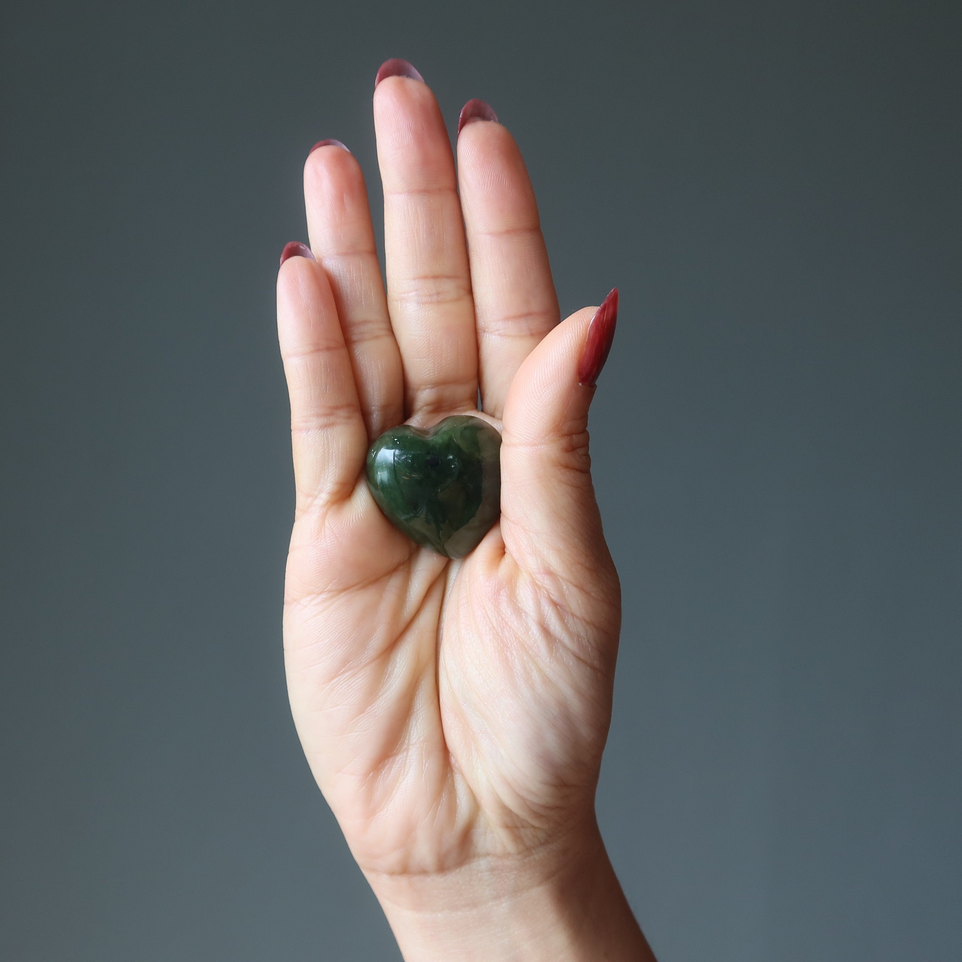 Jade Heart Love Gem Canadian Nephrite Crystal