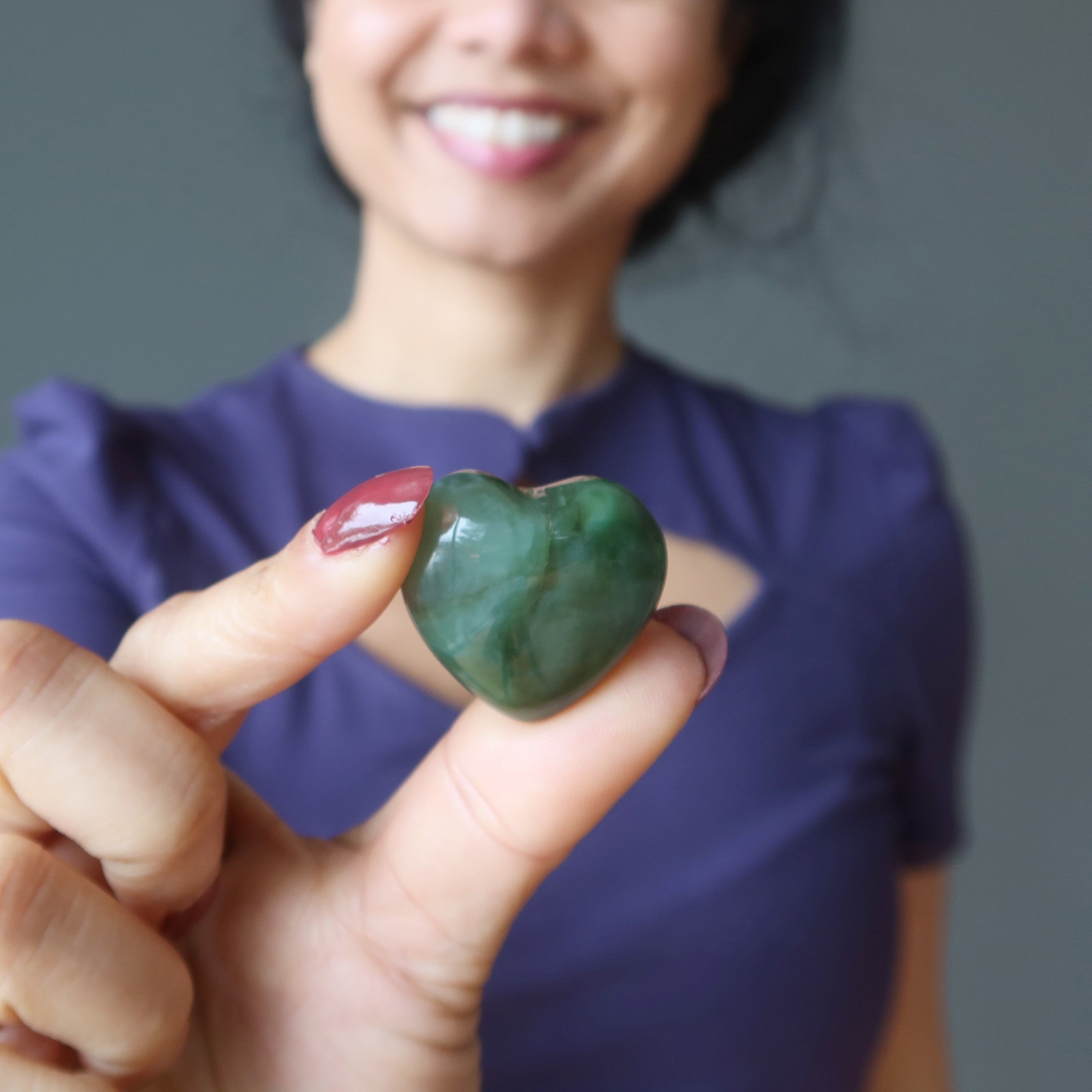 Jade Heart Love Gem Canadian Nephrite Crystal