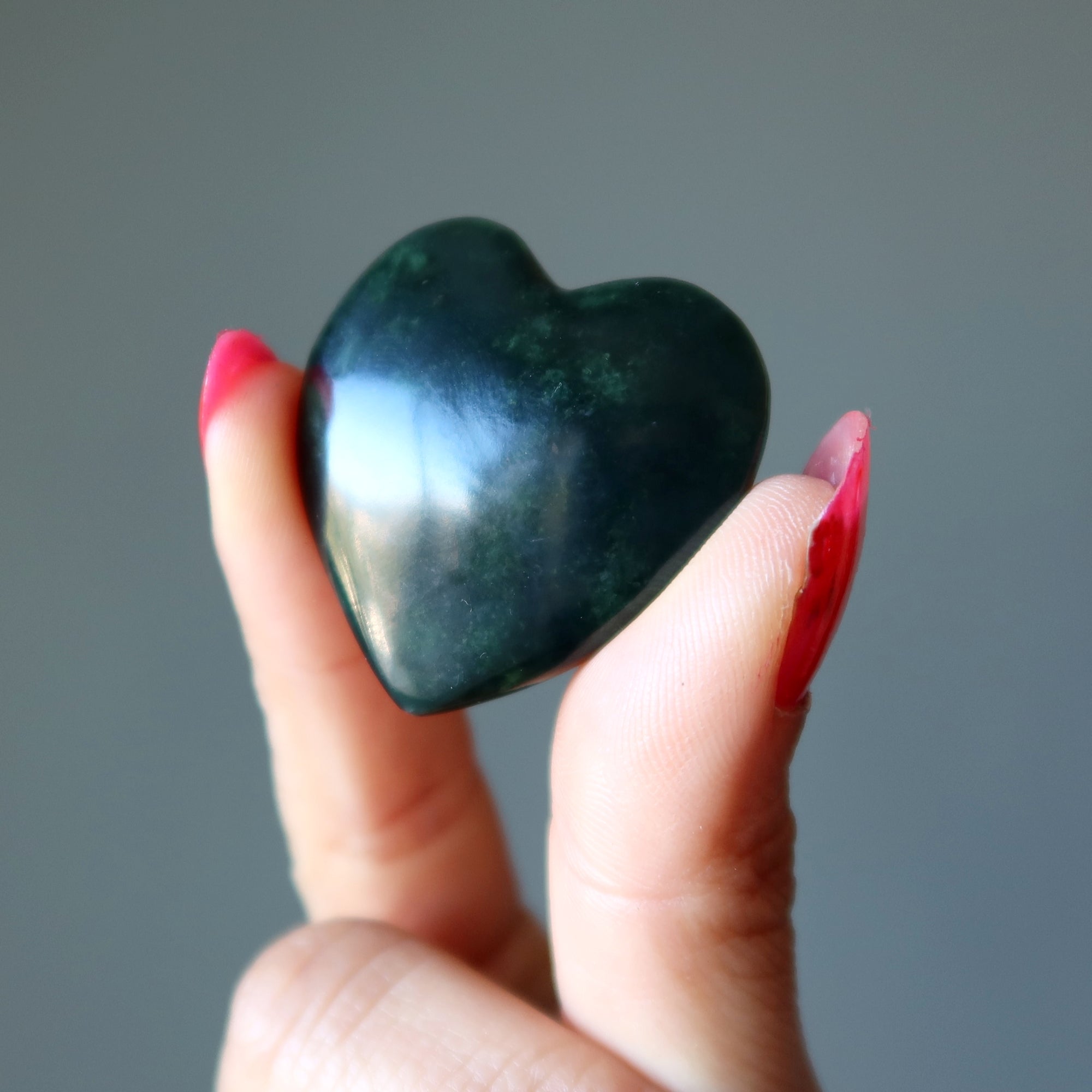 Jade Heart Love Gem Canadian Nephrite Crystal