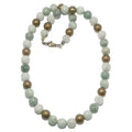 Jade Necklace Luxe Nephrite Crystals Brass