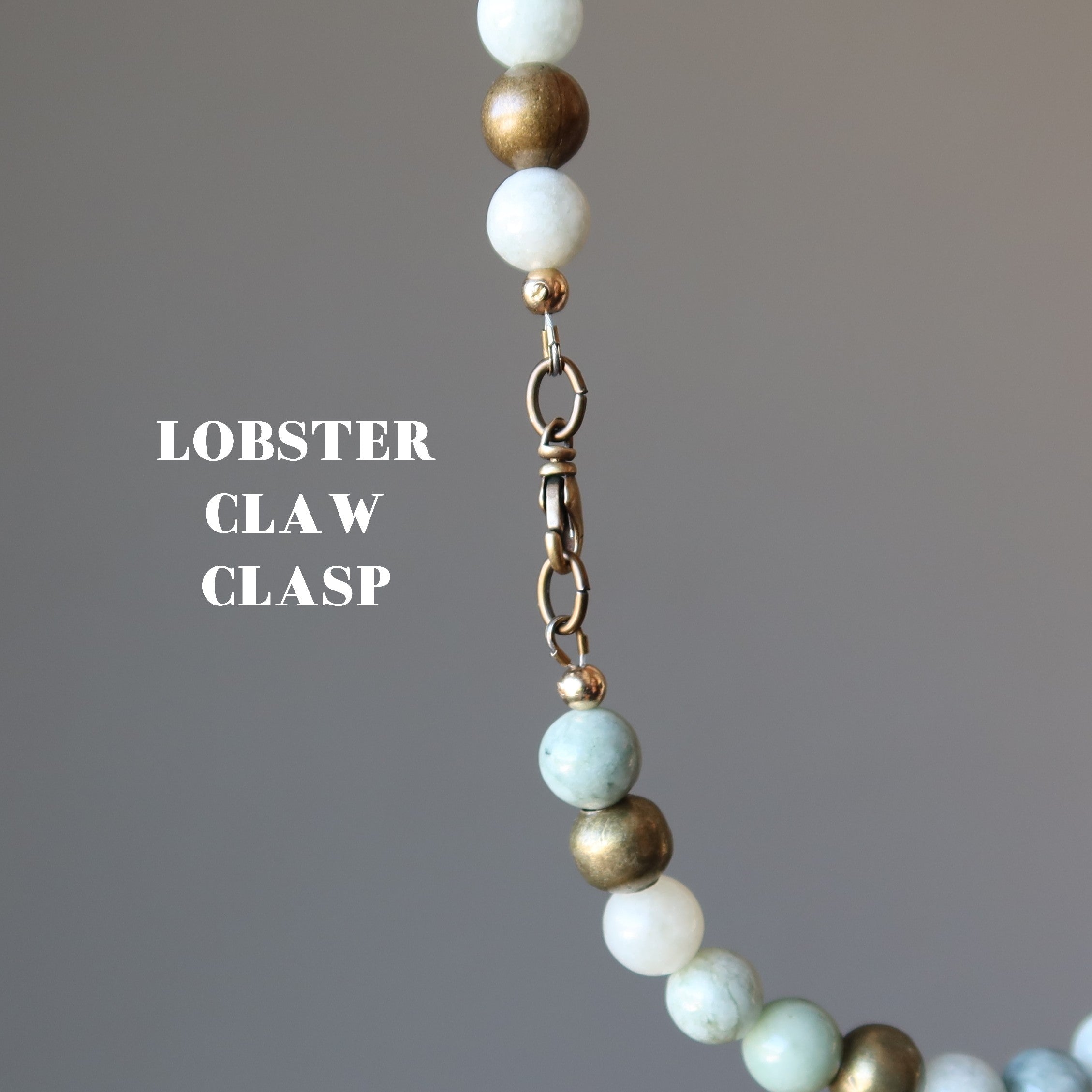 Jade Necklace Luxe Nephrite Crystals Brass