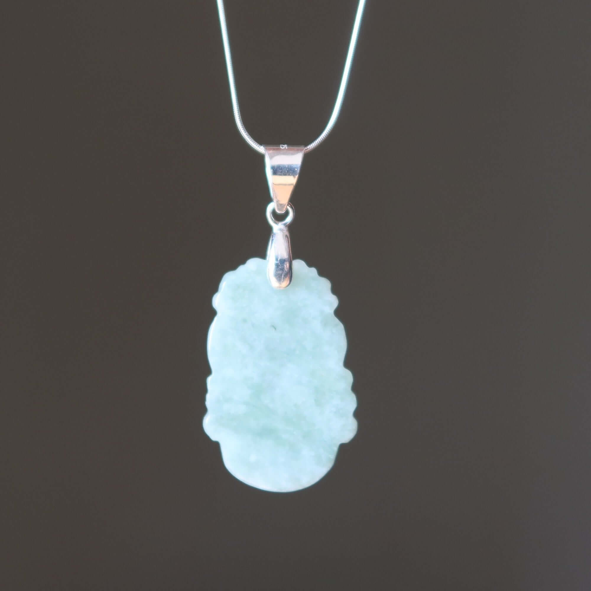 Collier en Jade Année du Cheval 2026 Argent Sterling