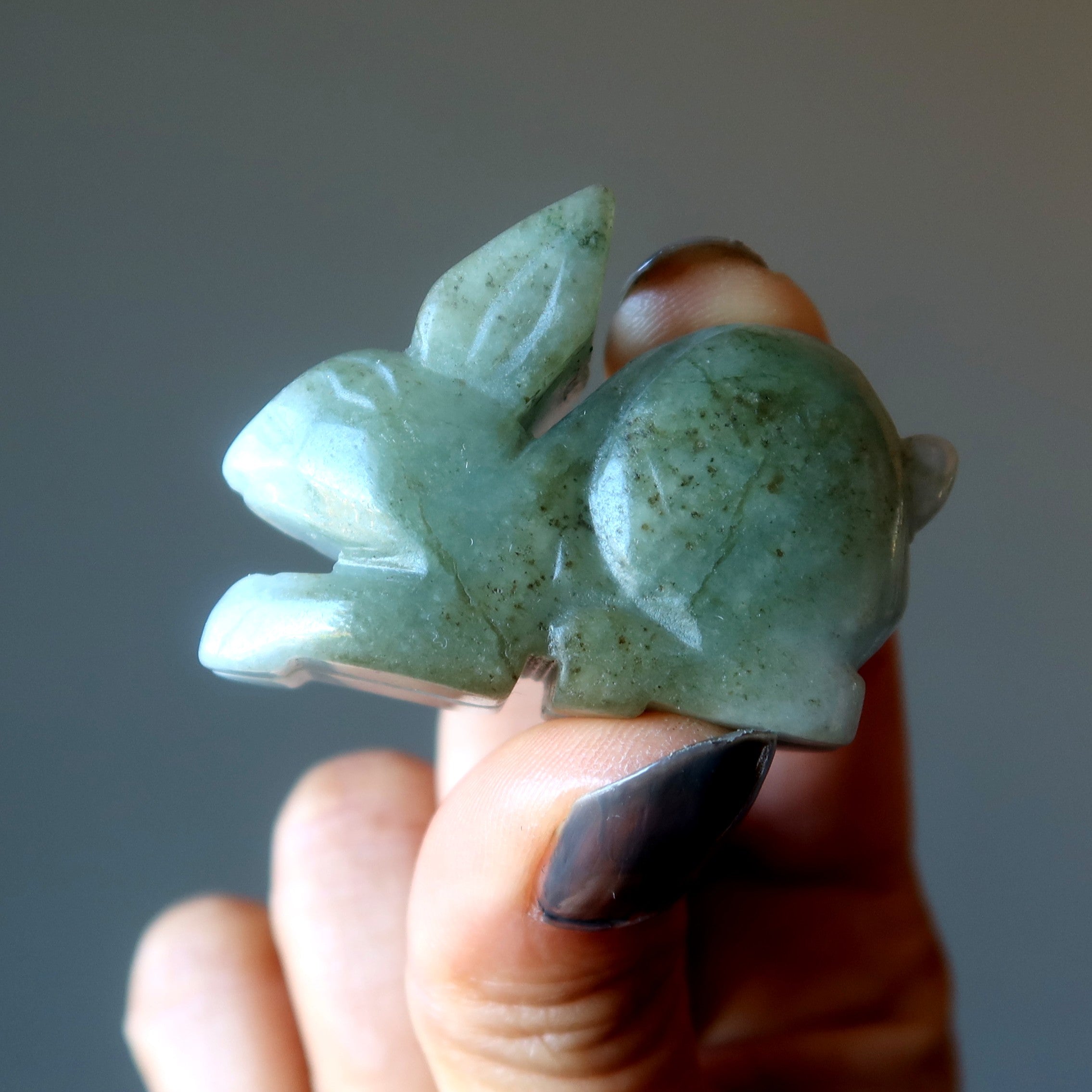 Jade Rabbit Bountiful Burmese Bunny Green Jadeite Gemstone
