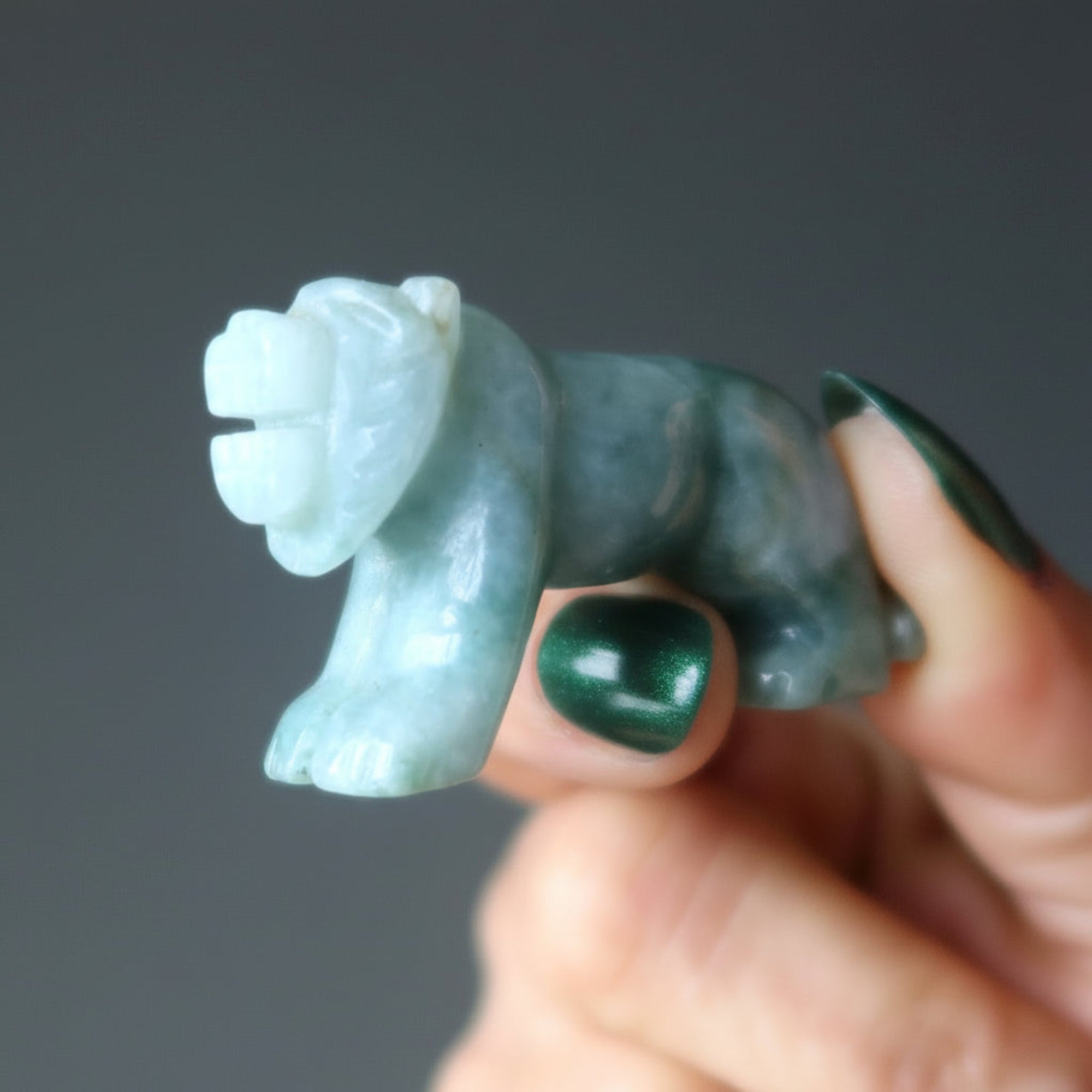 Jade Tiger Tier Grüner Schutz Wohlstand