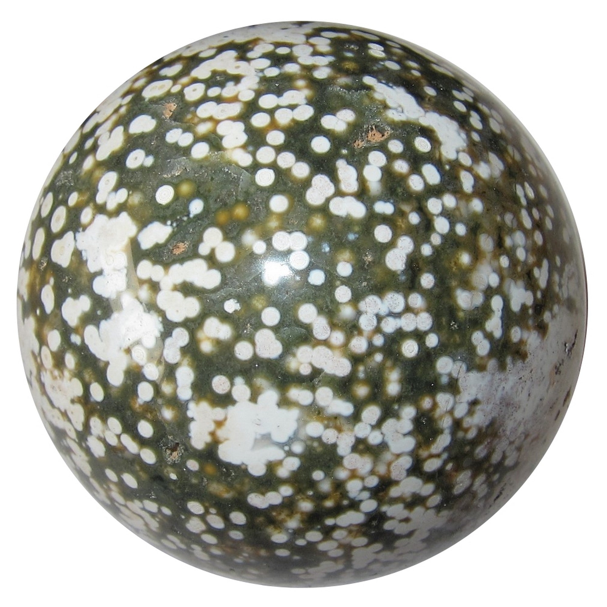Ocean Jasper Sphere Green White Arctic Crystal Ball