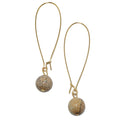 Boucles d'oreilles Jaspe Paysage Beauté de la Terre Pierre précieuse Marron