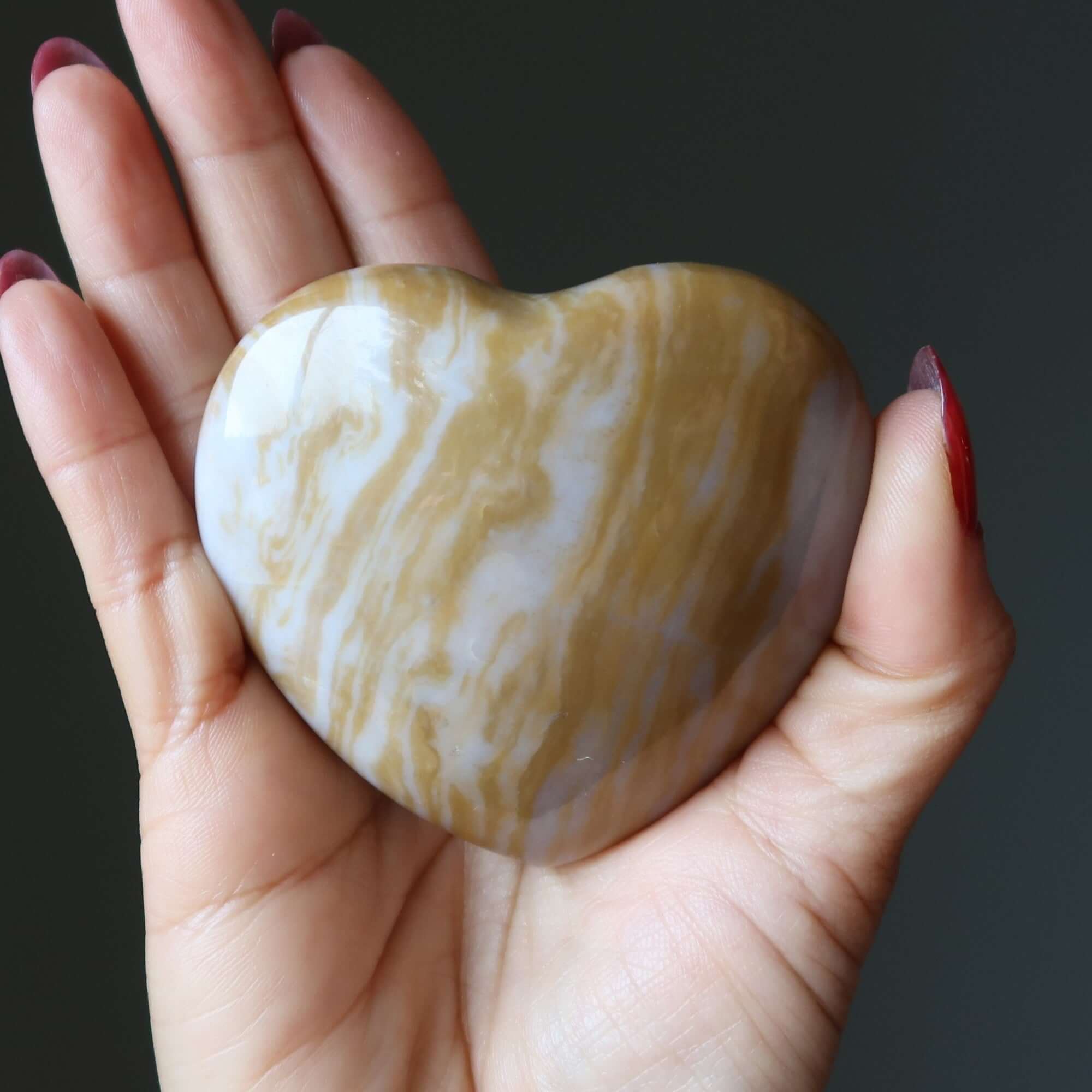 Brown Jasper Heart You're Simply Stunning Shiny Crystal