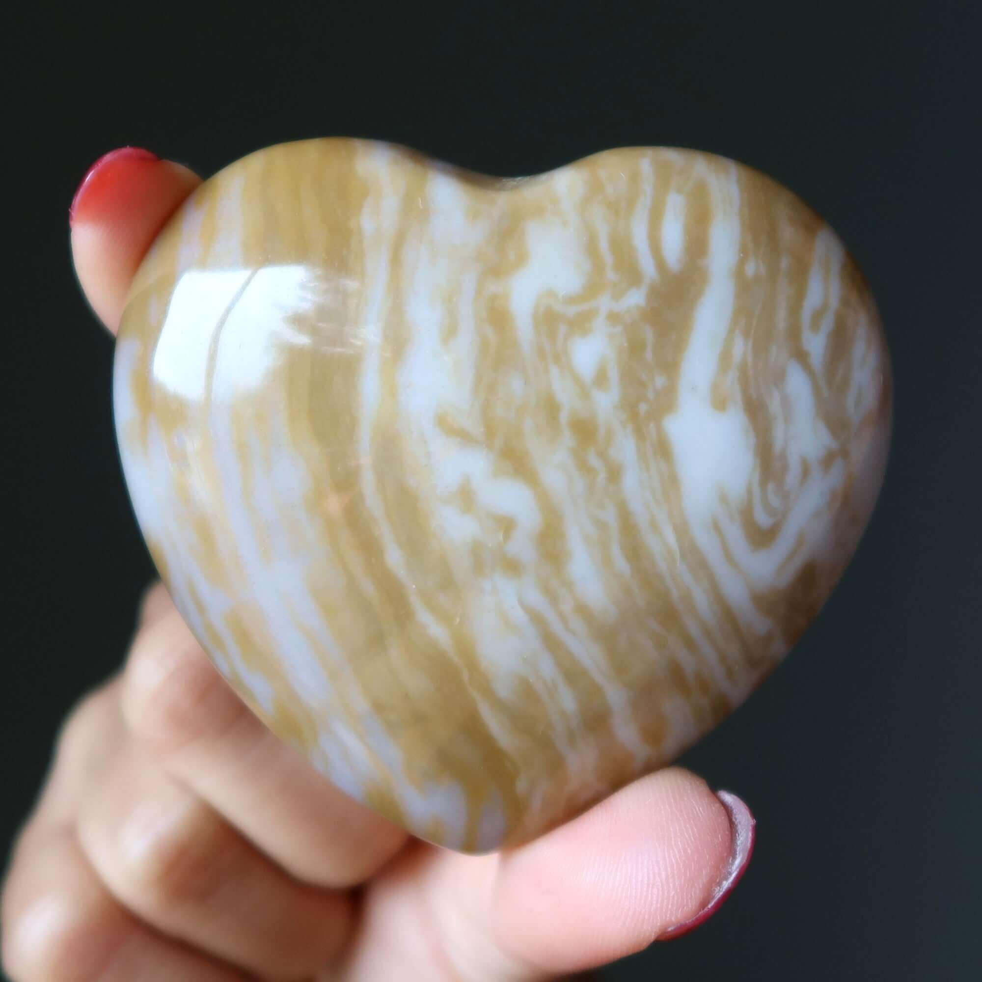 Brown Jasper Heart You're Simply Stunning Shiny Crystal