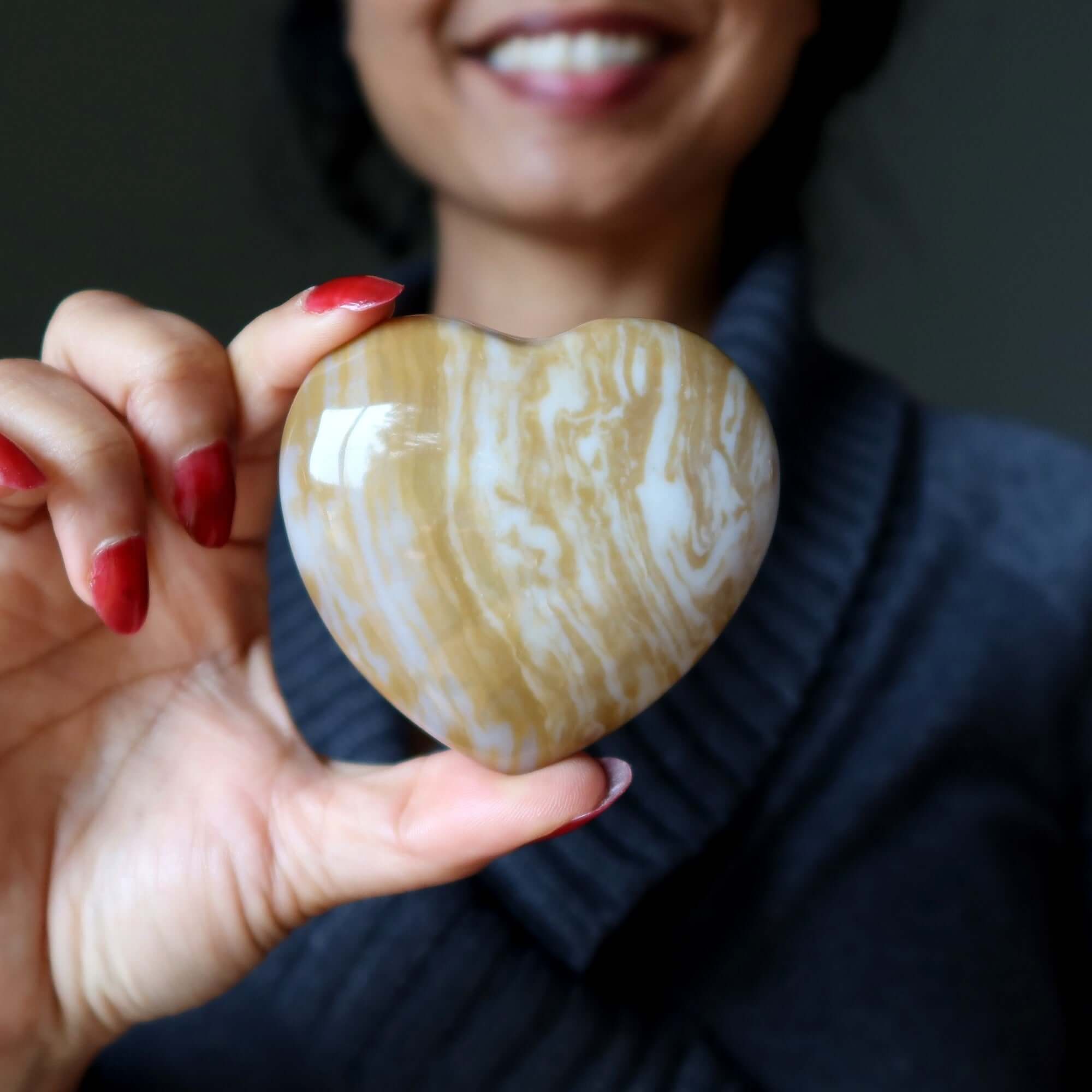 Brown Jasper Heart You're Simply Stunning Shiny Crystal