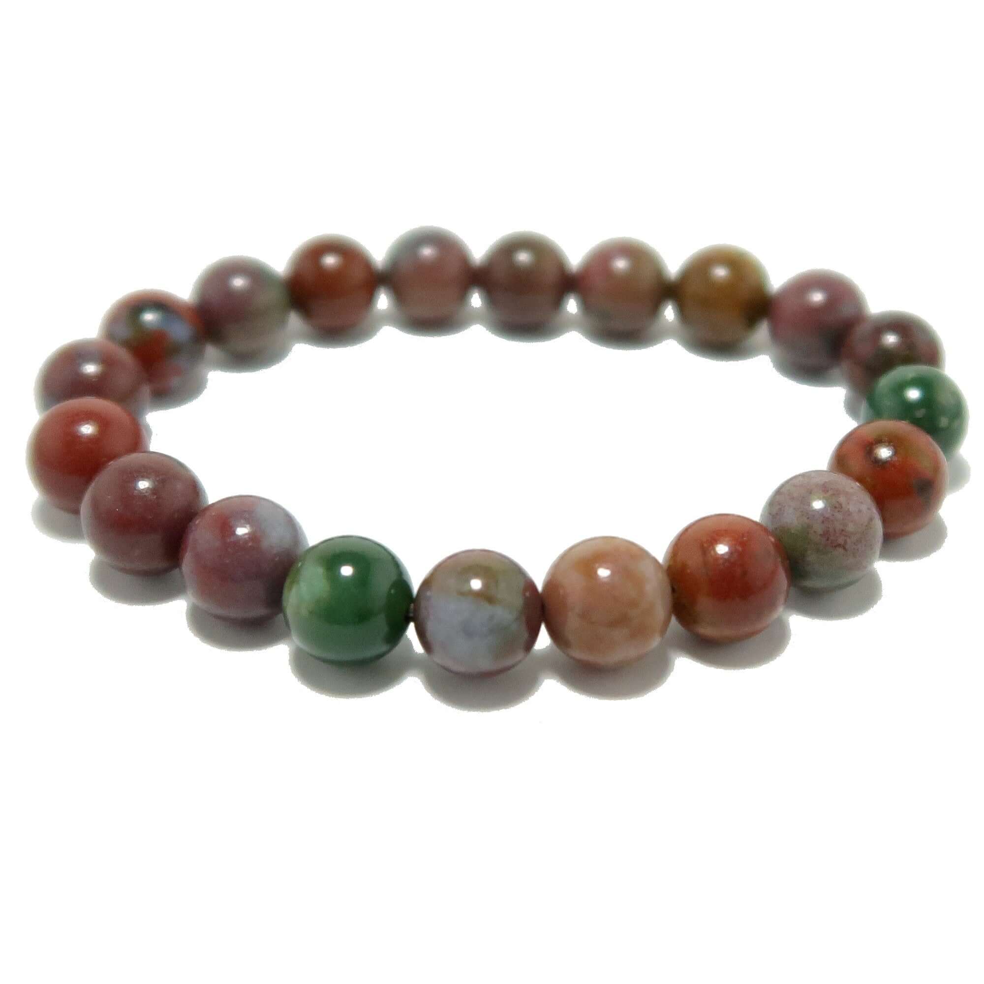 Bracelet Jaspe Fantaisie Cristaux Multicolores Belles Émotions