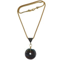 Collier fantaisie en jaspe, héliotrope vert, agate mousse, combo beignet