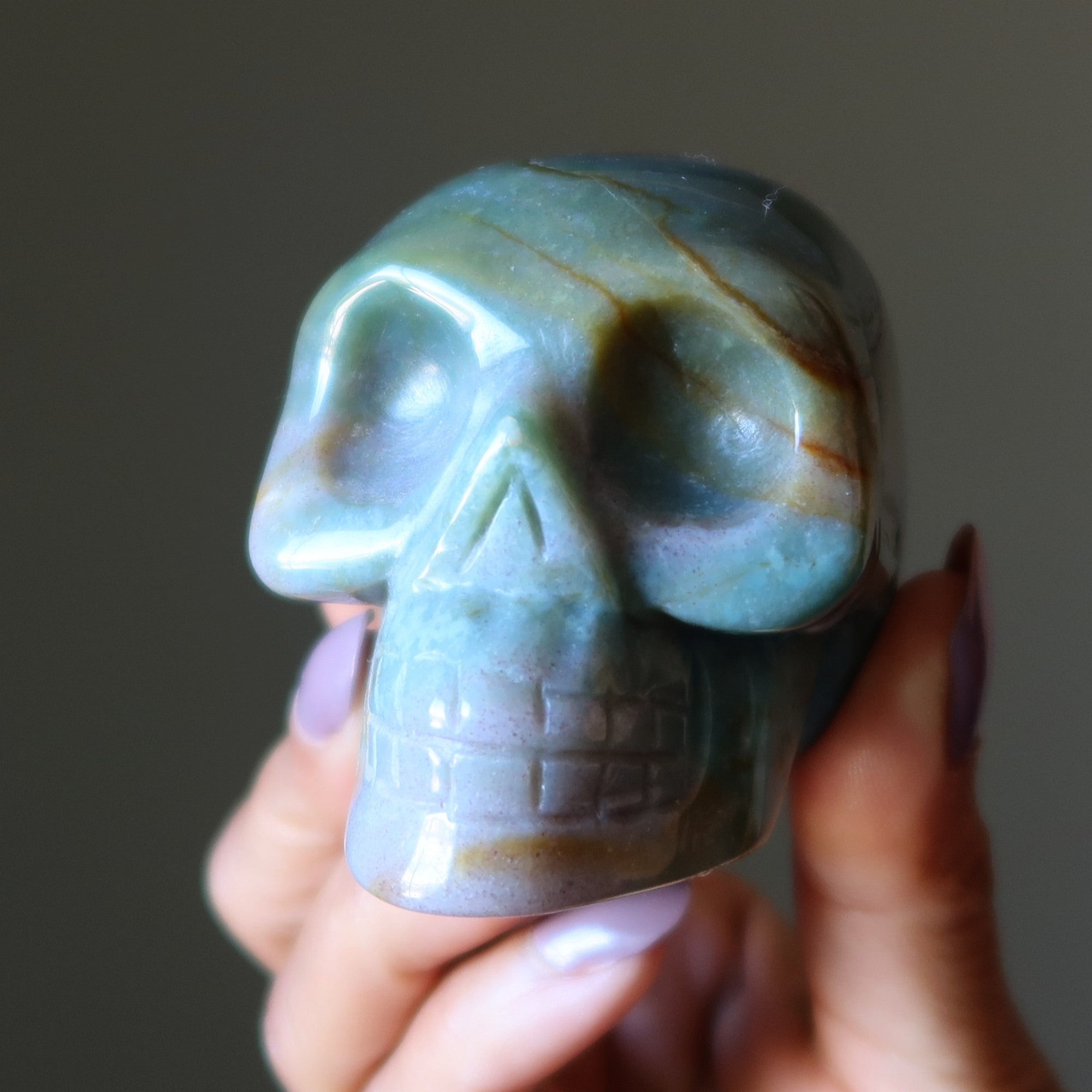 Fancy Jasper Skull Mister Uppity Crystal Figurine