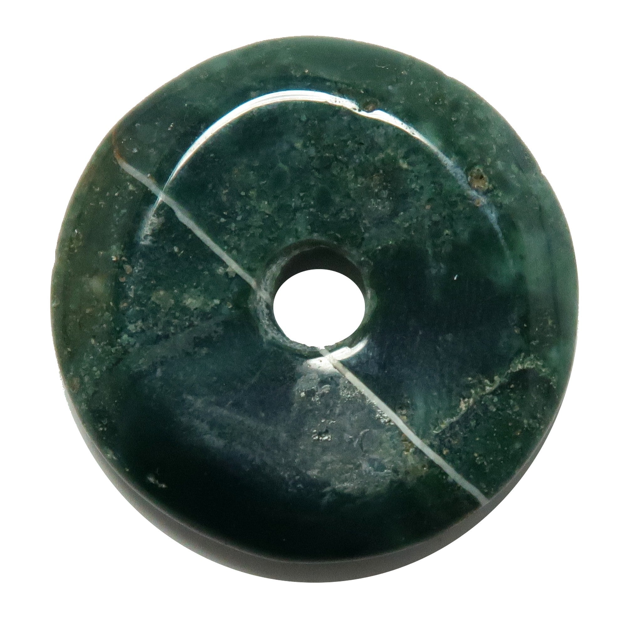 Green Jasper Gemstone Donut Circle of Life Grounding Stone