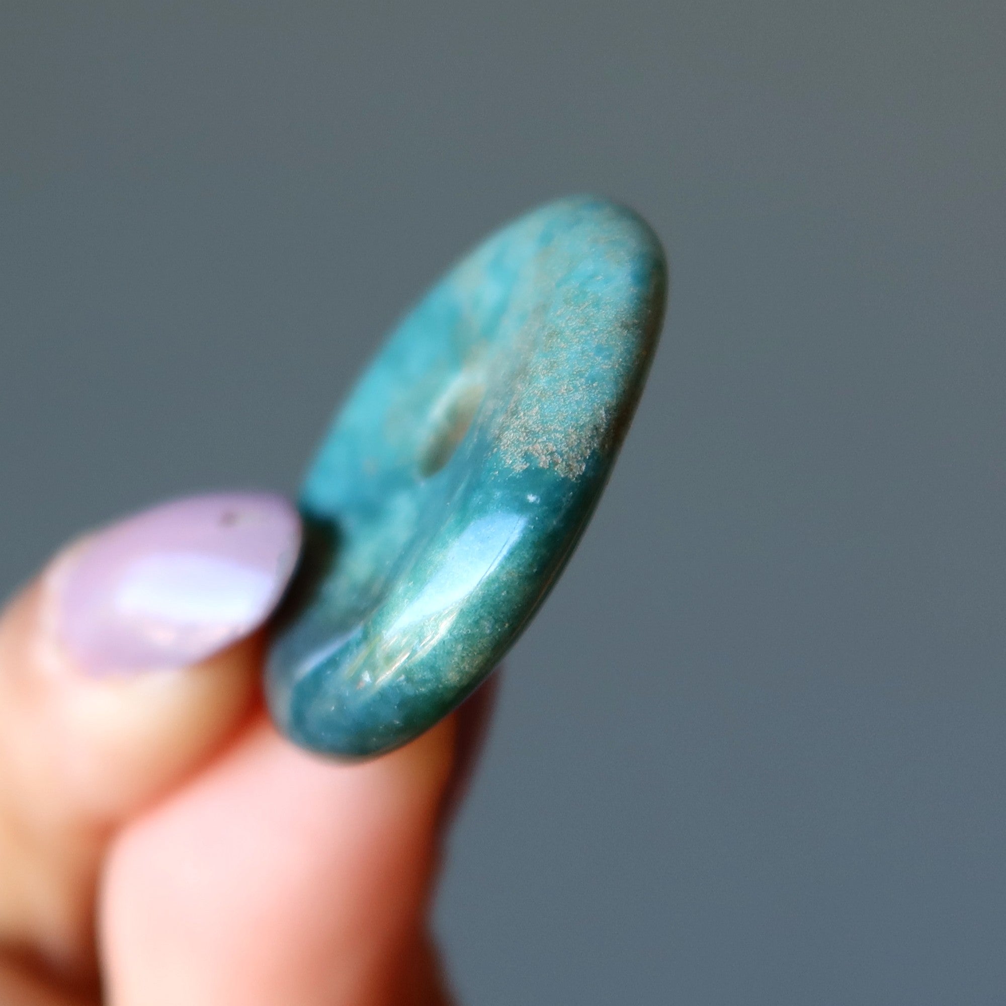 Green Jasper Gemstone Donut Circle of Life Grounding Stone