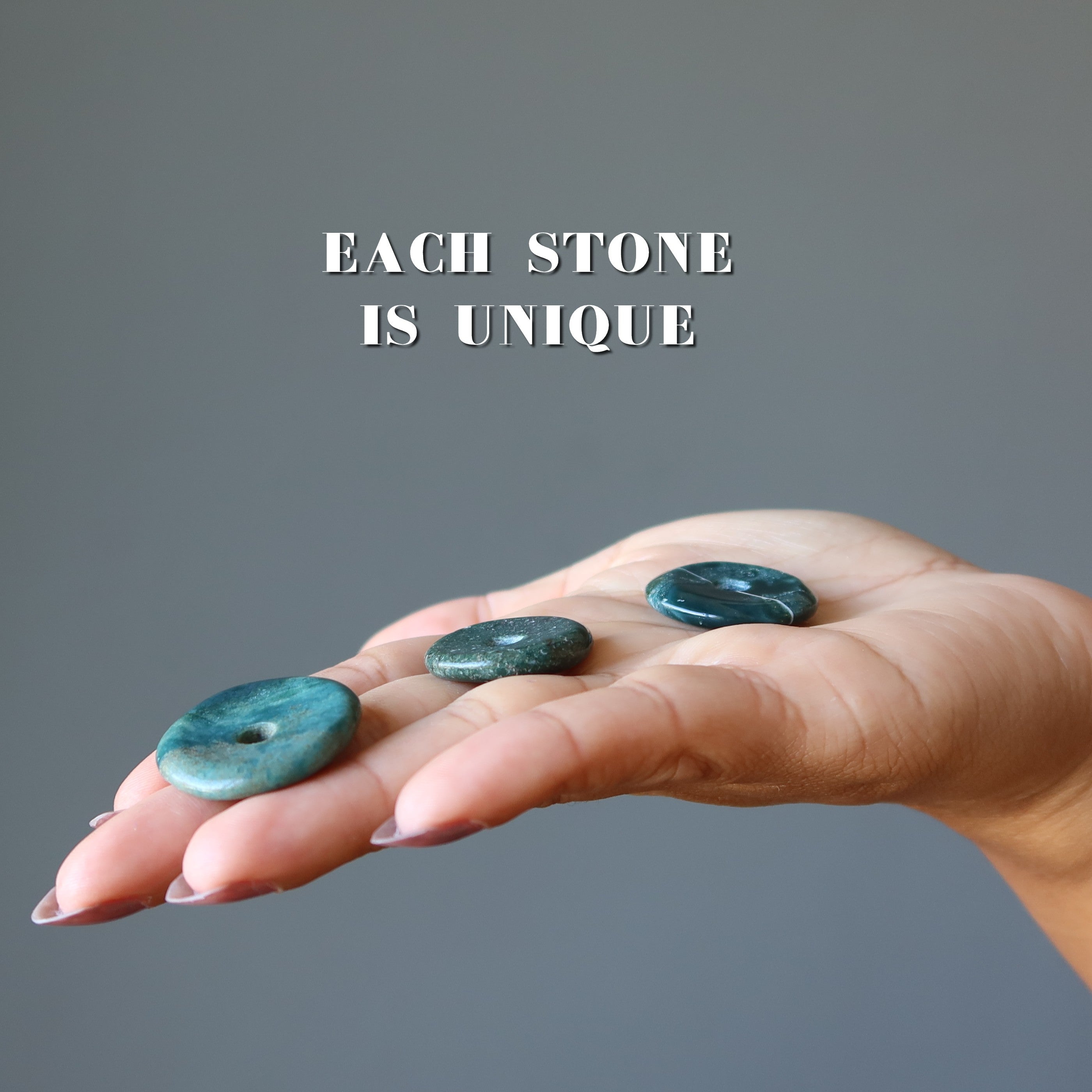 Green Jasper Gemstone Donut Circle of Life Grounding Stone