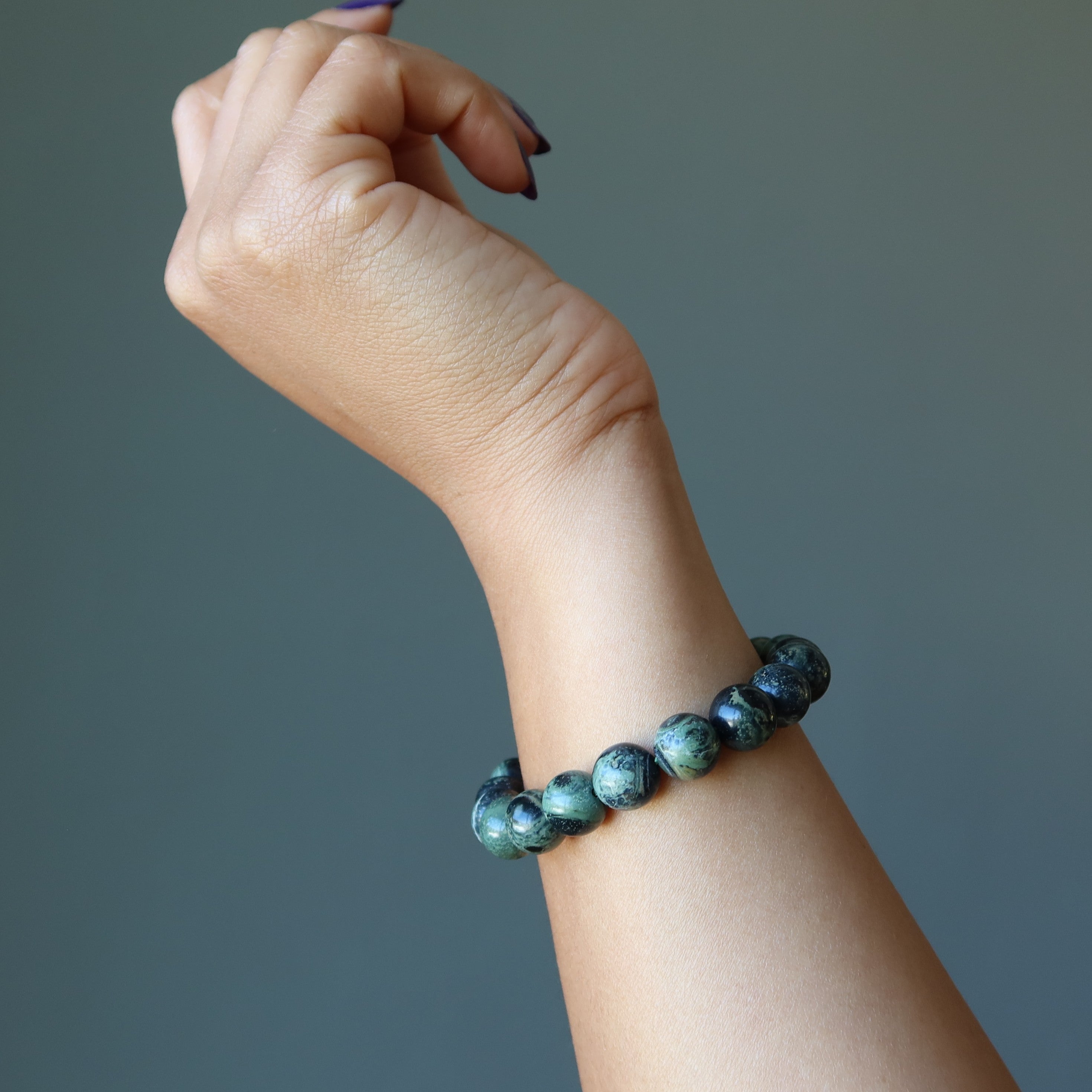 Kambaba Jasper Bracelet Green Crocodile Crystal Adventures