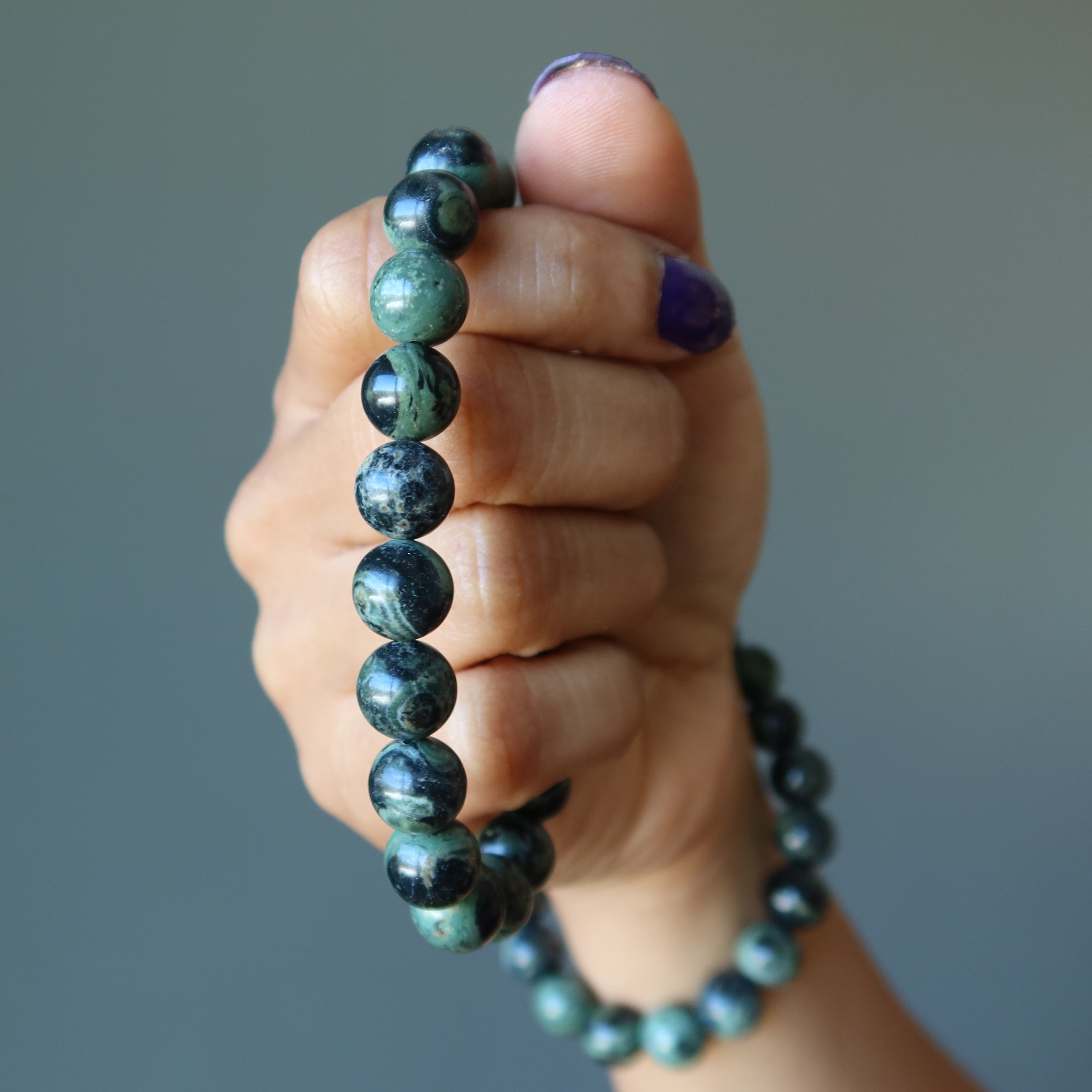 Kambaba Jasper Bracelet Green Crocodile Crystal Adventures
