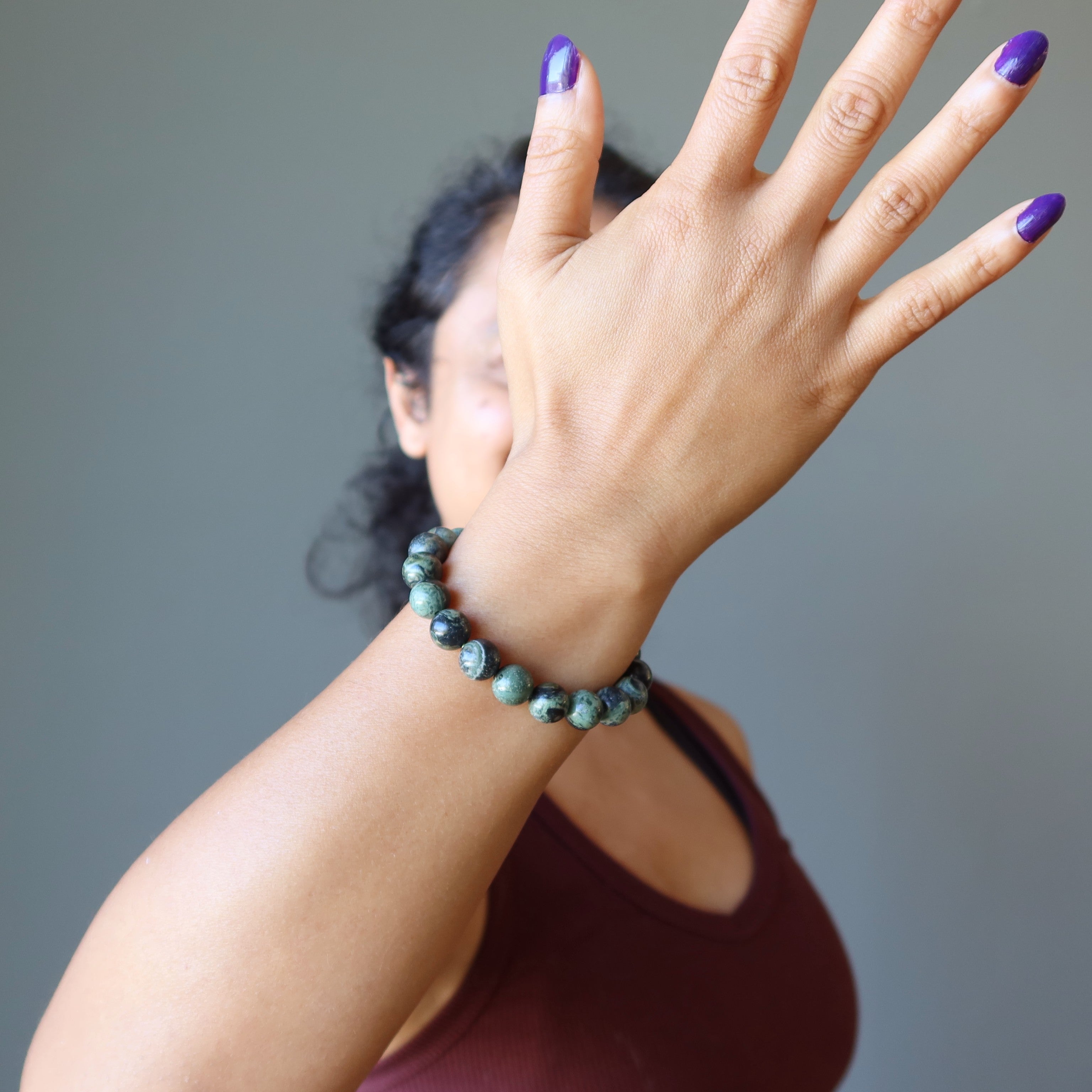 Kambaba Jasper Bracelet Green Crocodile Crystal Adventures