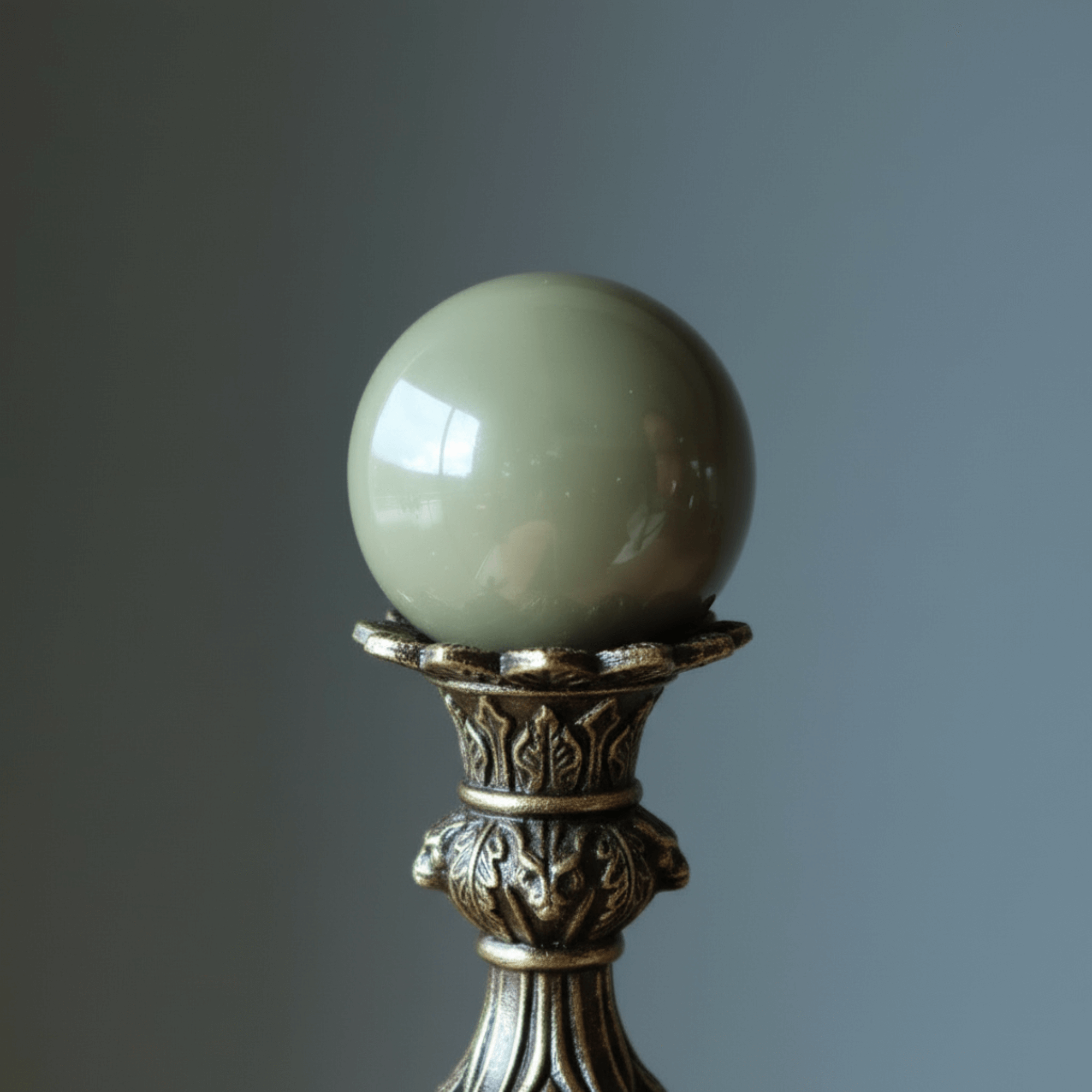 Green Jasper Sphere Olive Sage Rain Bringer Stone Crystal Ball