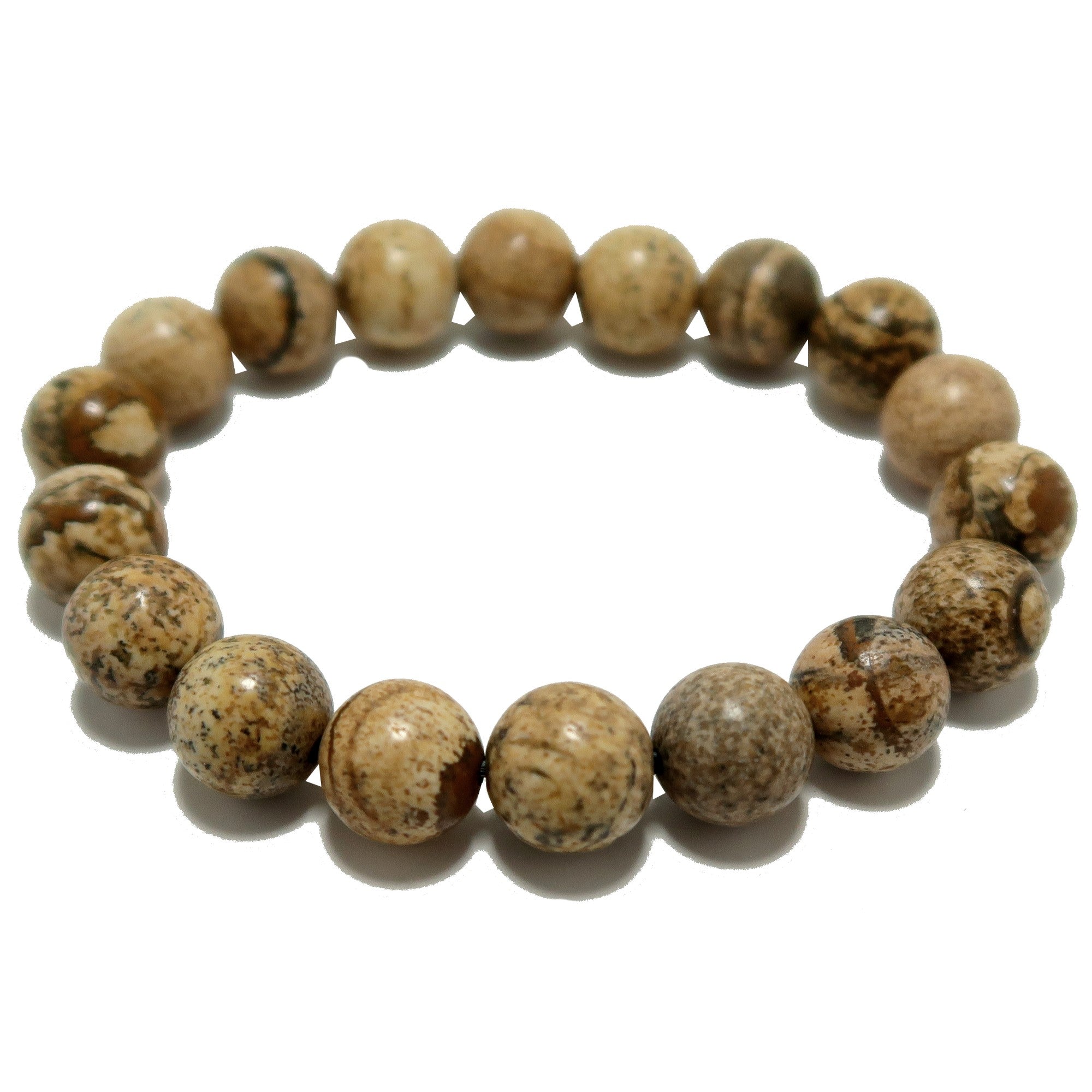 Bracelet en jaspe paysage Pierres naturelles lisses