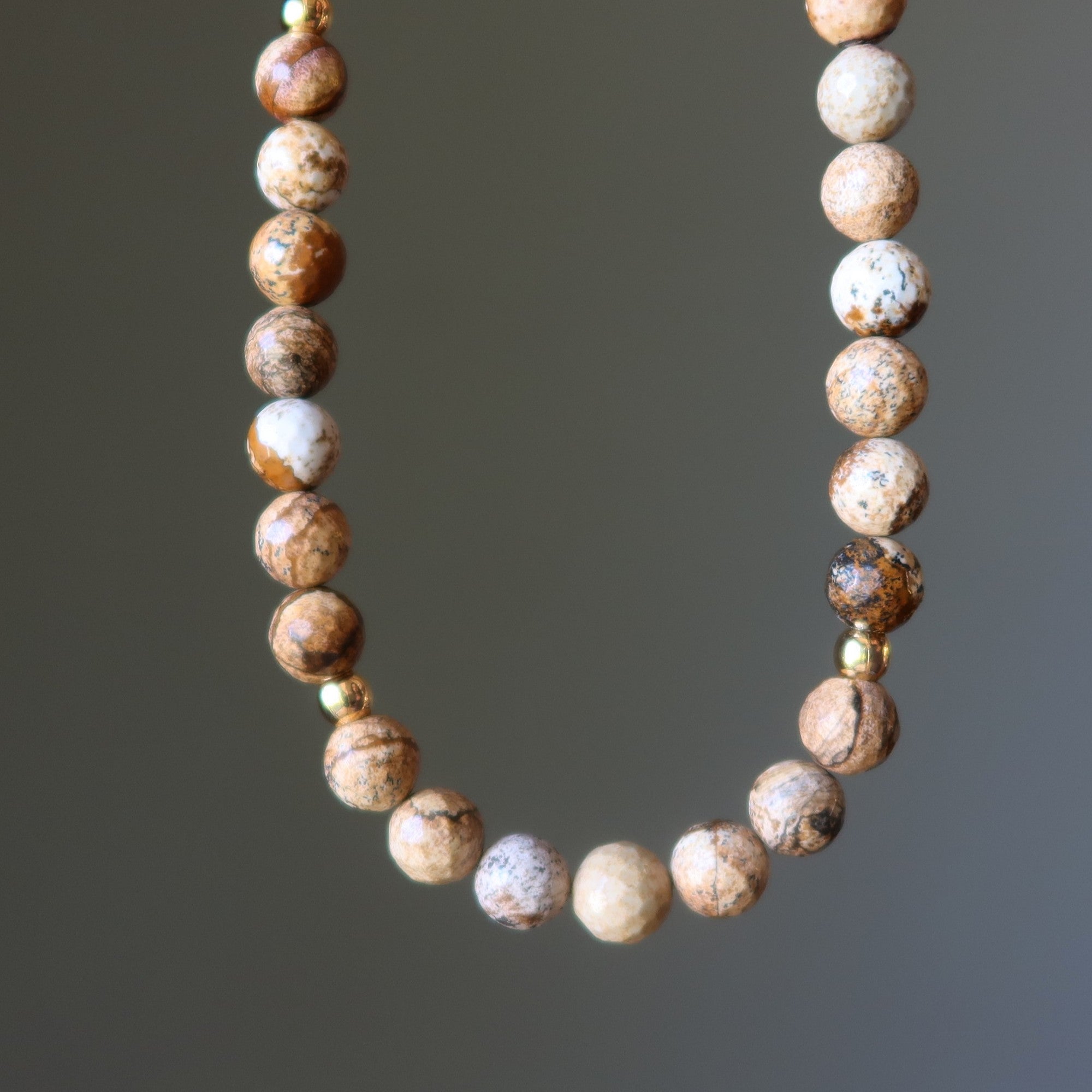 Landscape Jasper Necklace Faceted World Wonder