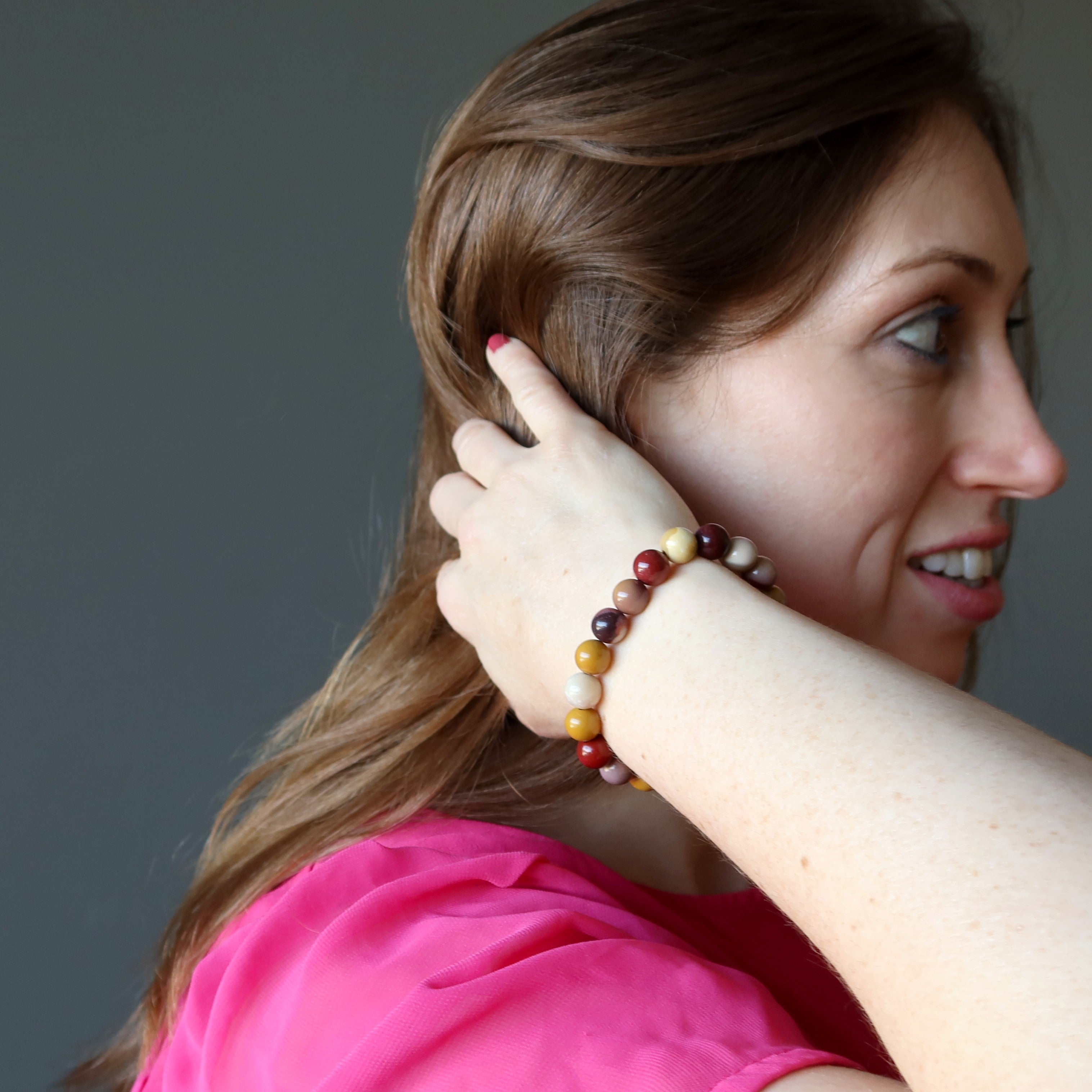 Mookaite Jasper Bracelet Colorful Crystal Carnival