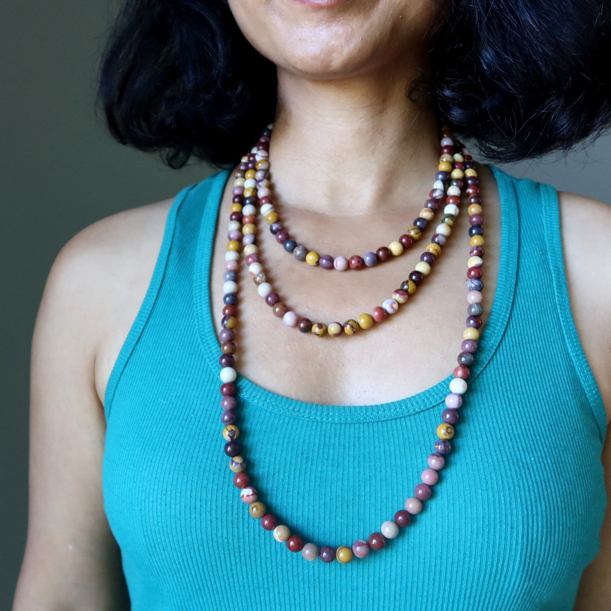 Mookaite Jasper Necklace Colorful Crystal Carnival