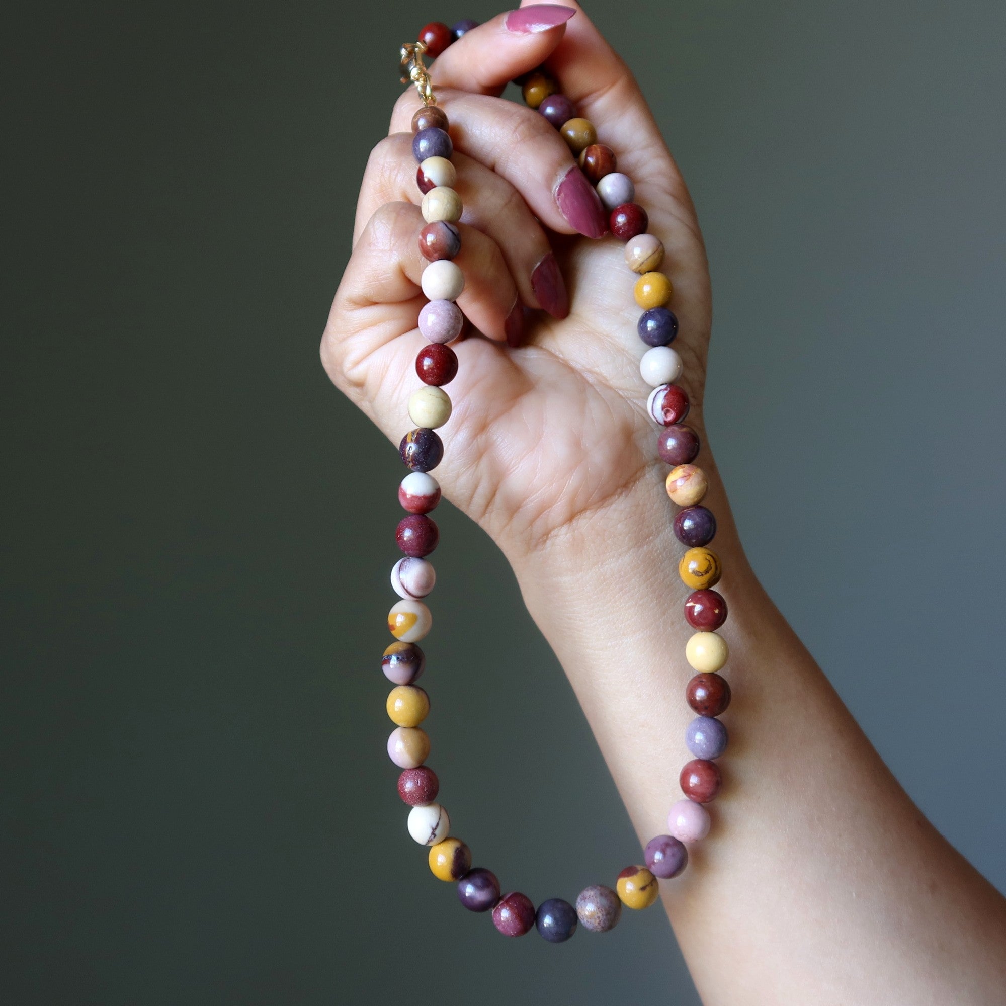 Mookaite Jasper Necklace Colorful Crystal Carnival