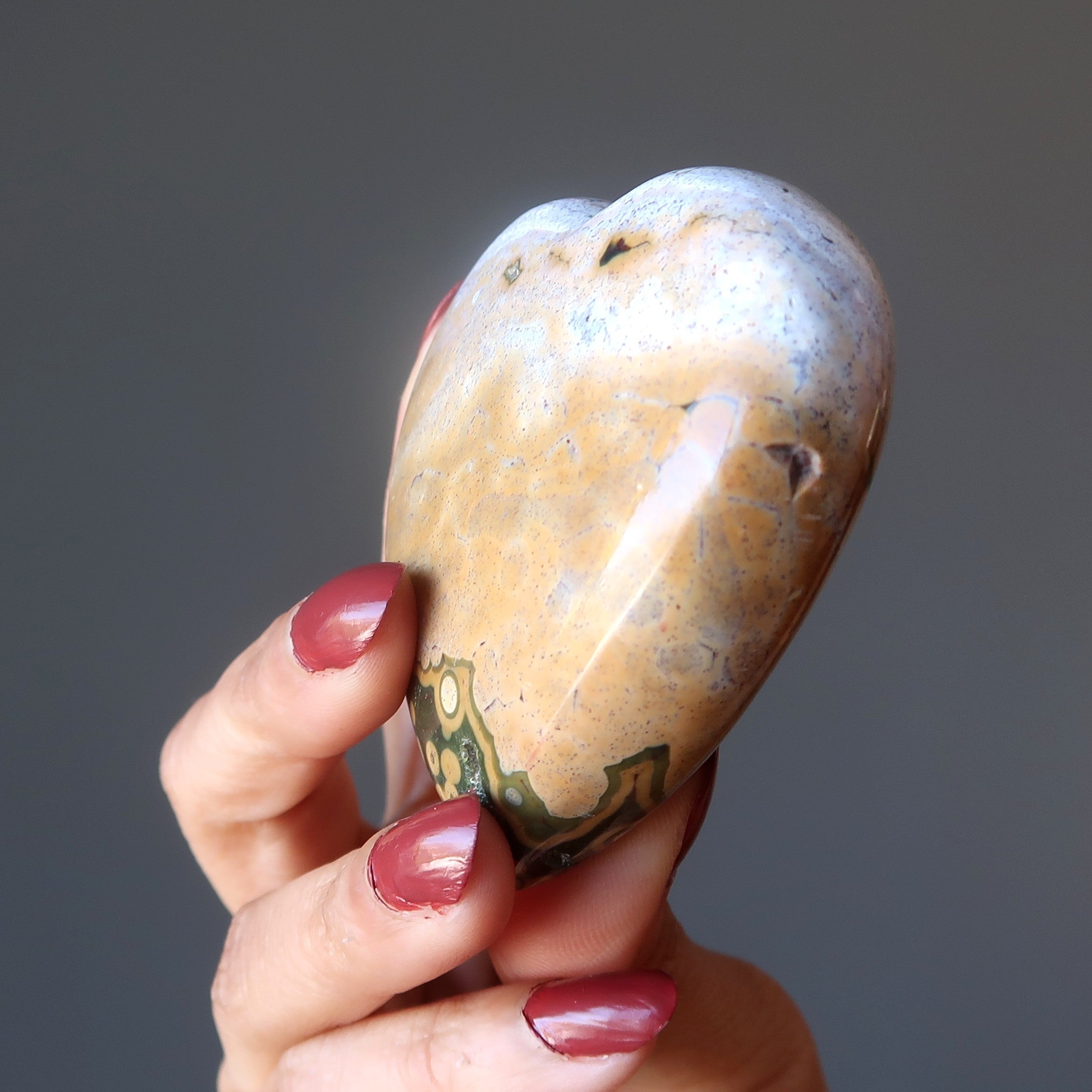 Ocean Jasper Heart Sandy Beach Lover Crystal