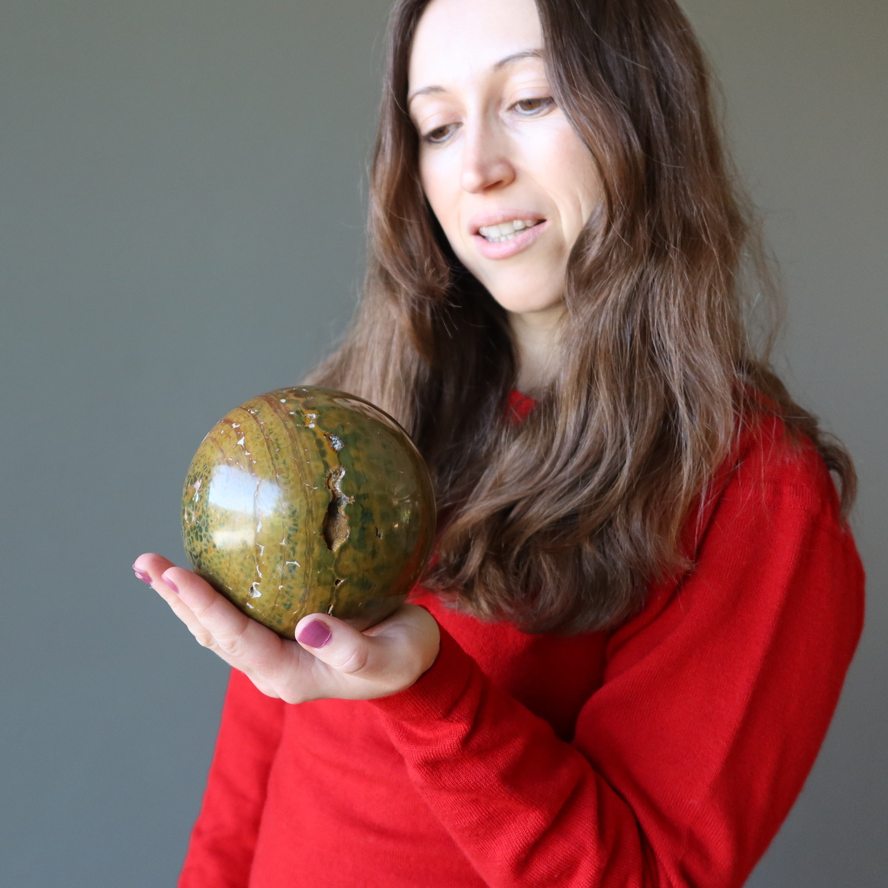 Ocean Jasper Sphere Golden Dunes Madagascar Crystal Ball