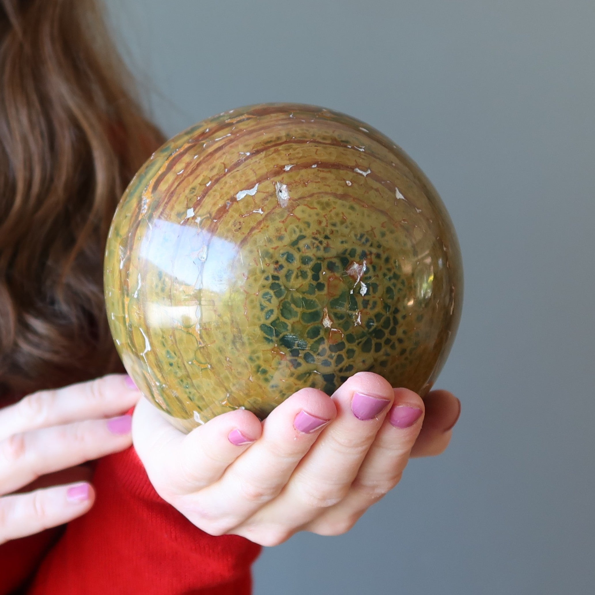 Ocean Jasper Sphere Golden Dunes Madagascar Crystal Ball